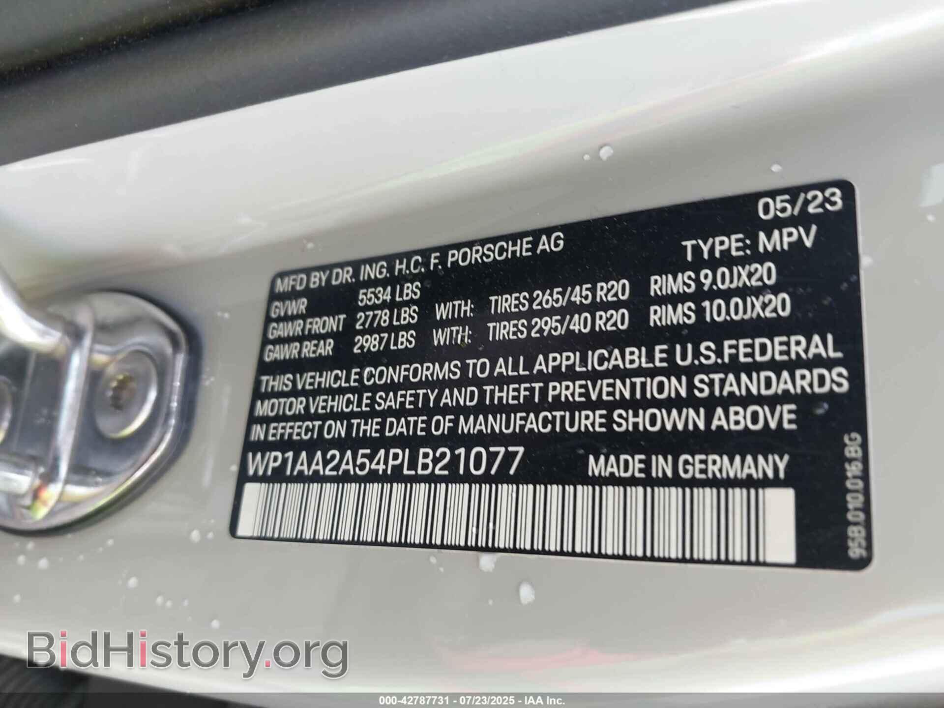 2023 PORSCHE MACAN - VIN: WP1AA2A54PLB21077 - Фото 9
