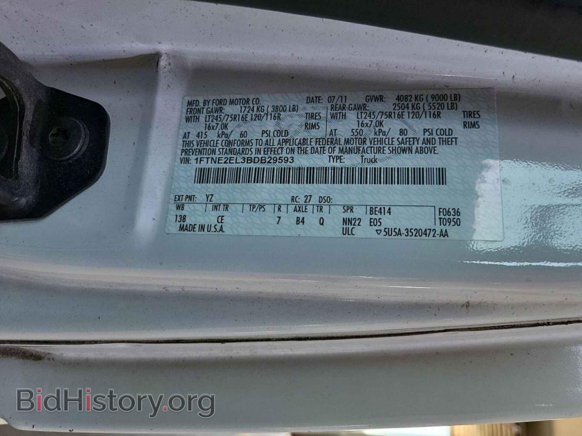 2011 FORD ECONOLINE - VIN: 1FTNE2EL3BDB29593 - Фото 21