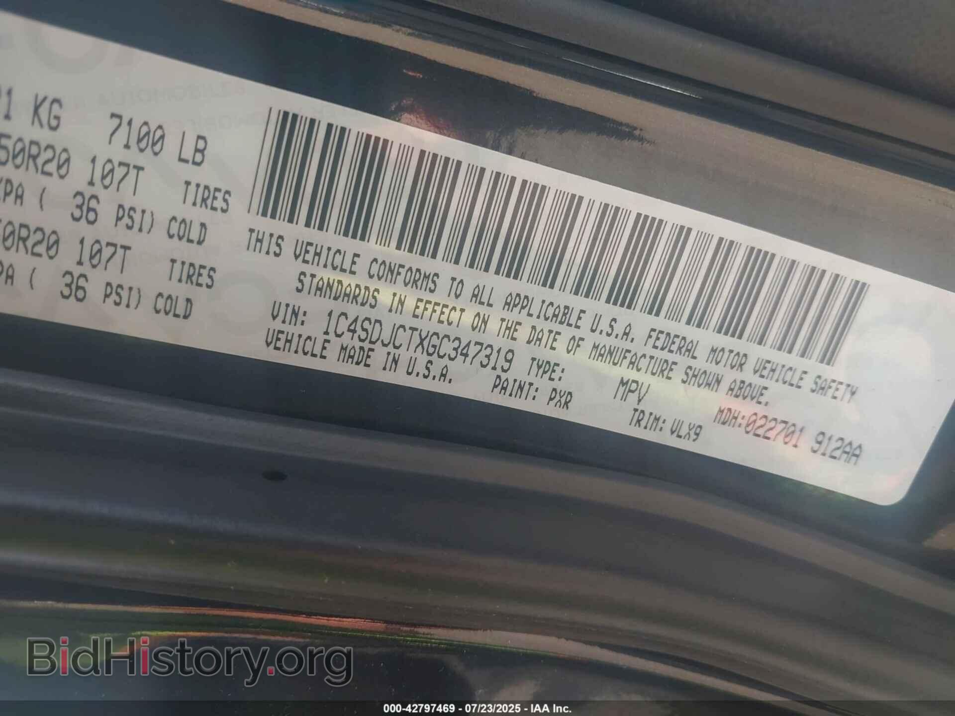 2016 DODGE DURANGO - VIN: 1C4SDJCTXGC347319 - Photo 9