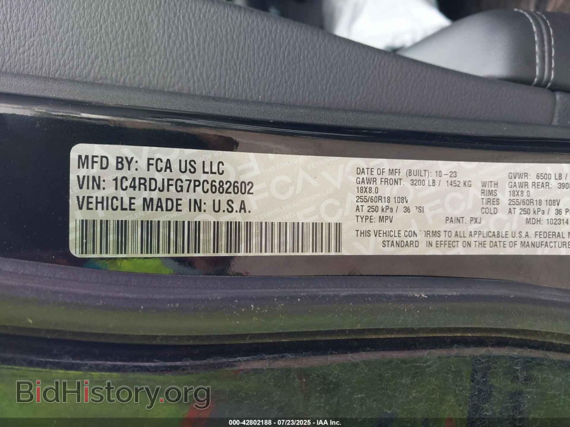 2023 DODGE DURANGO - VIN: 1C4RDJFG7PC682602 - Фото 9