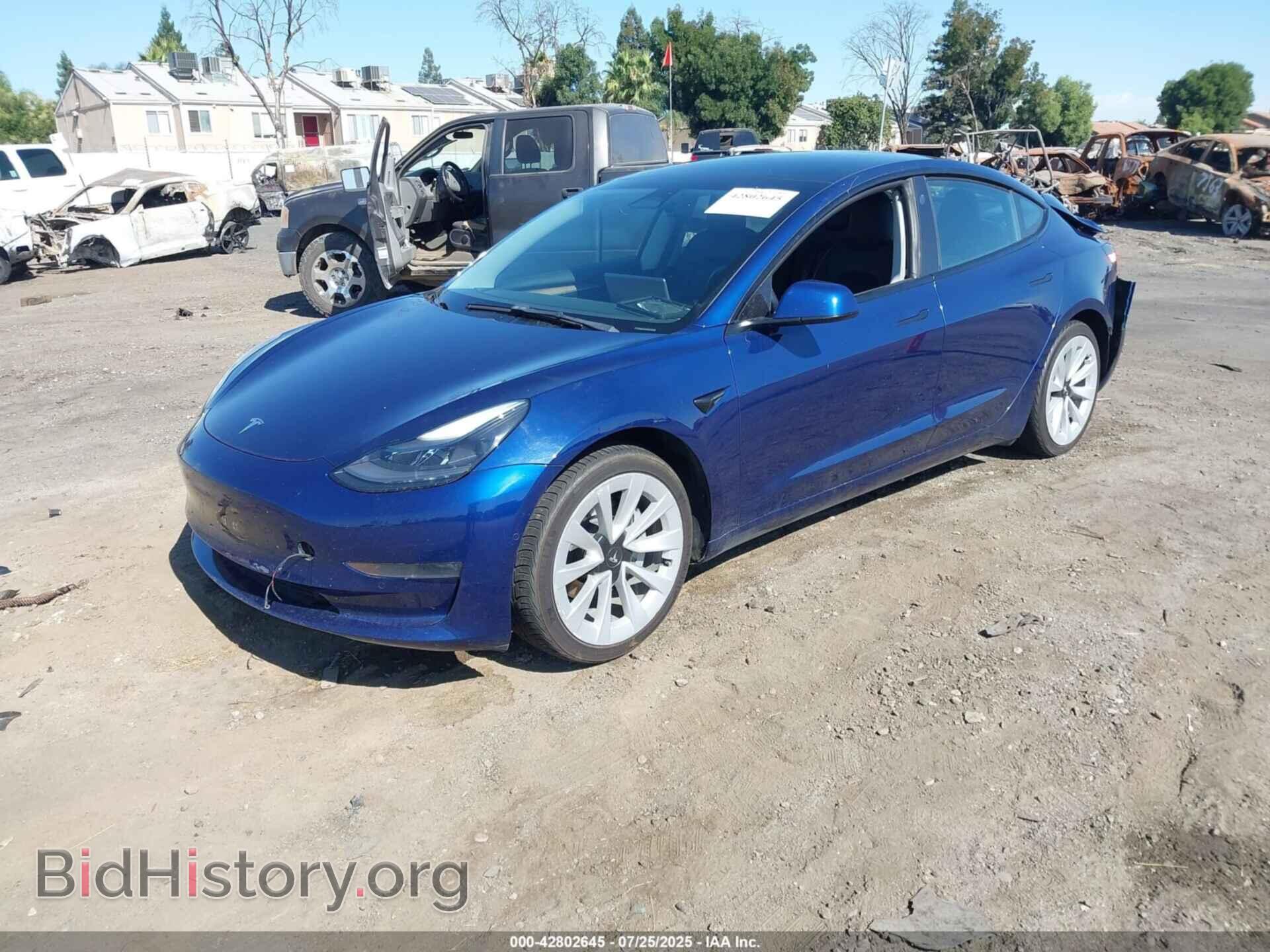 2022 TESLA MODEL 3 - VIN: 5YJ3E1EBXNF187545 - Фото 2