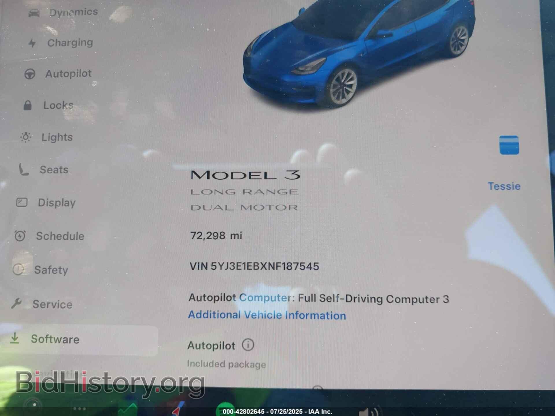 2022 TESLA MODEL 3 - VIN: 5YJ3E1EBXNF187545 - Фото 7