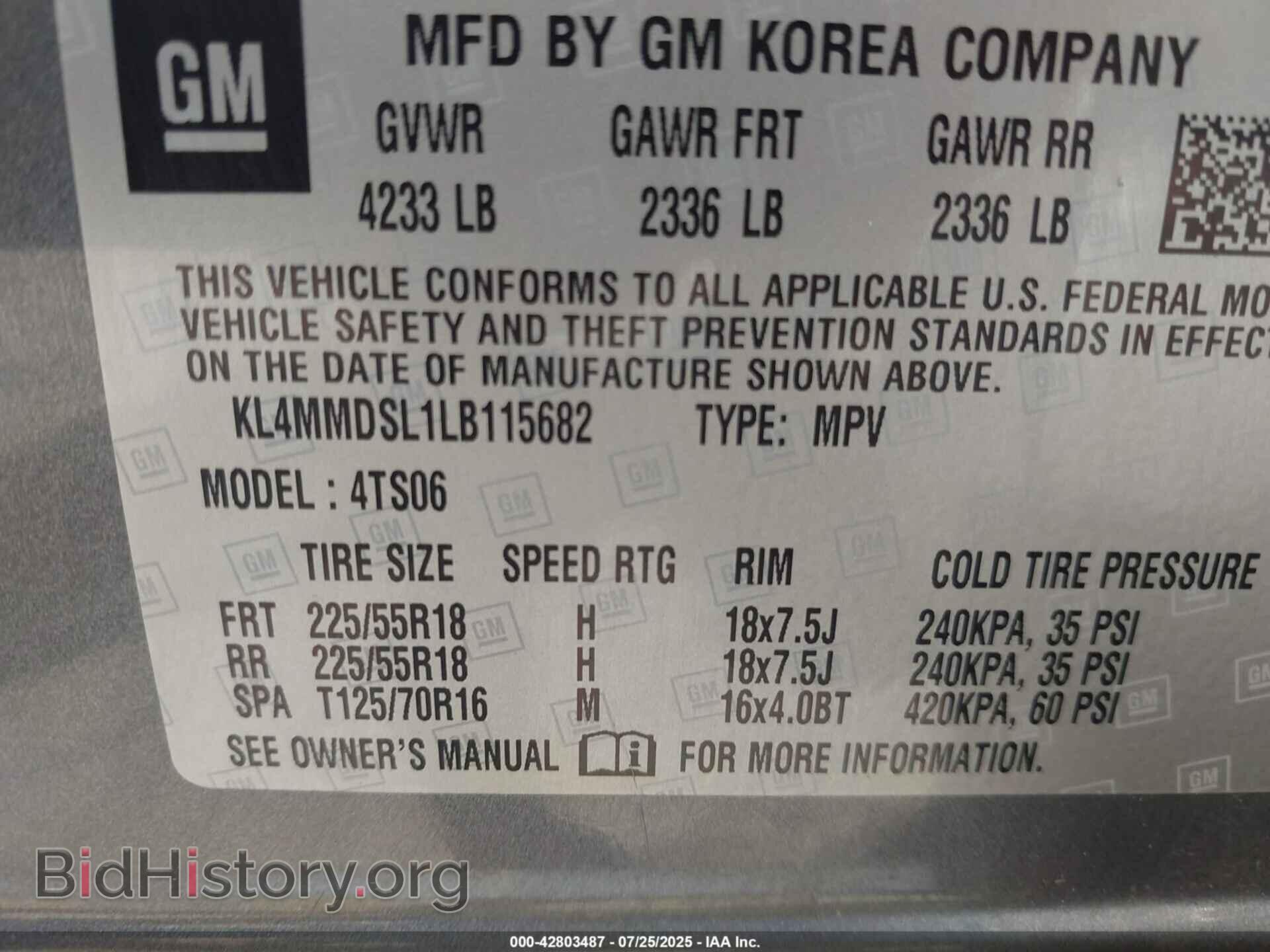 2020 BUICK ENCORE GX - VIN: KL4MMDSL1LB115682 - Фото 9