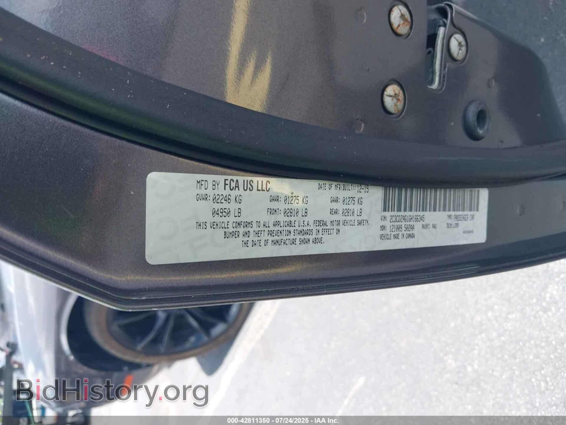 2016 DODGE CHALLENGER - VIN: 2C3CDZAG1GH166345 - Фото 9