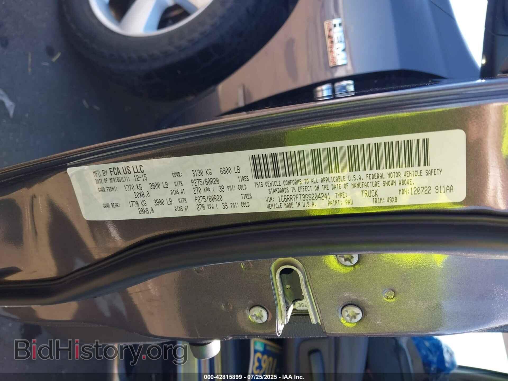 2016 RAM 1500 - VIN: 1C6RR7FT3GS204241 - Photo 9