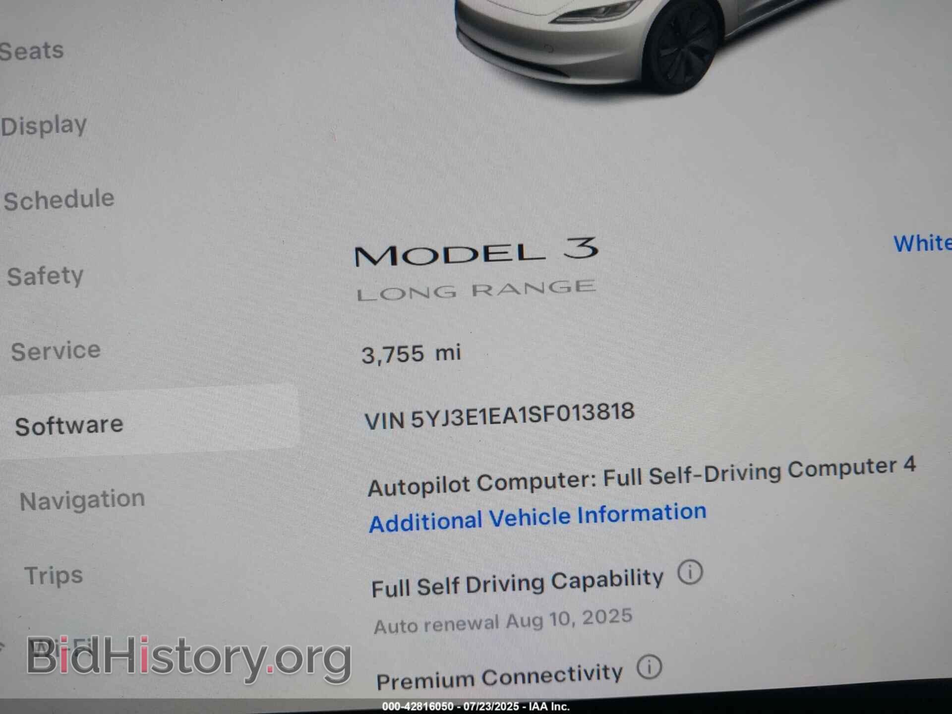 2025 TESLA MODEL 3 - VIN: 5YJ3E1EA1SF013818 - Фото 7