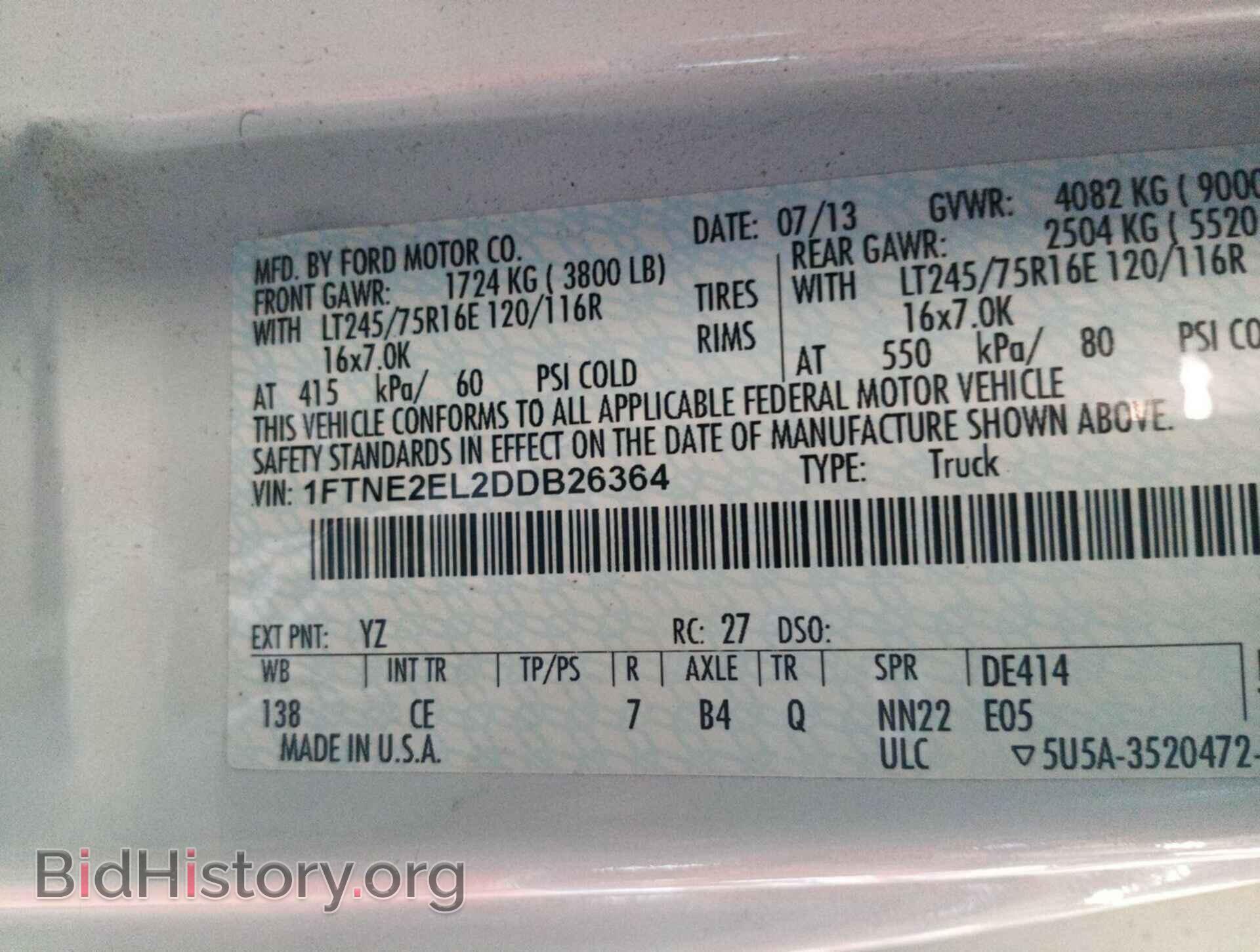 2013 FORD ECONOLINE - VIN: 1FTNE2EL2DDB26364 - Photo 34