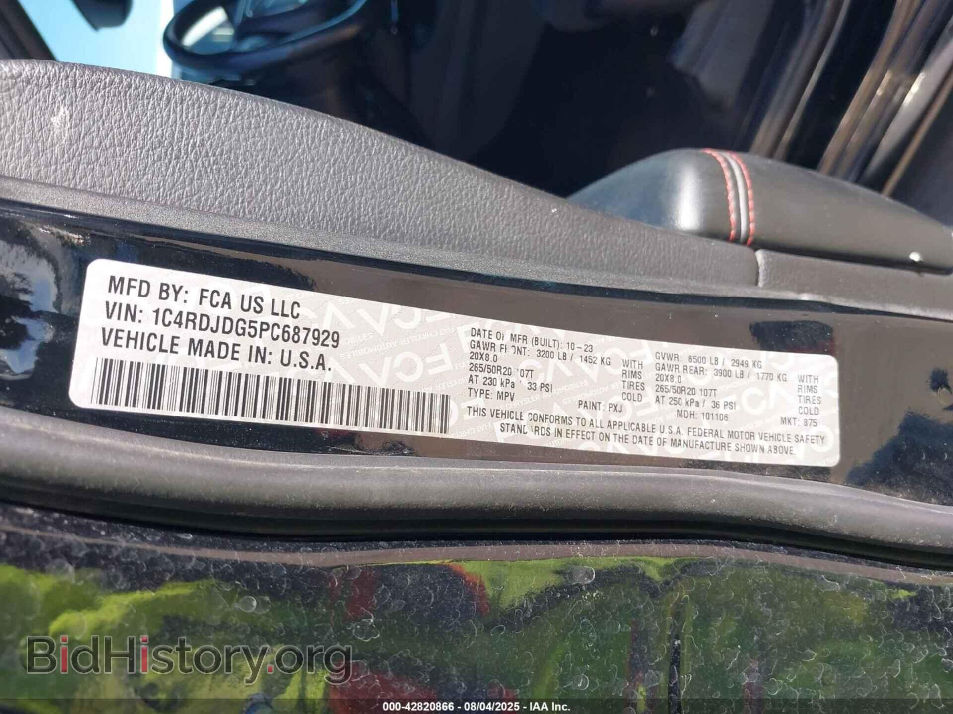2023 DODGE DURANGO - VIN: 1C4RDJDG5PC687929 - Фото 9