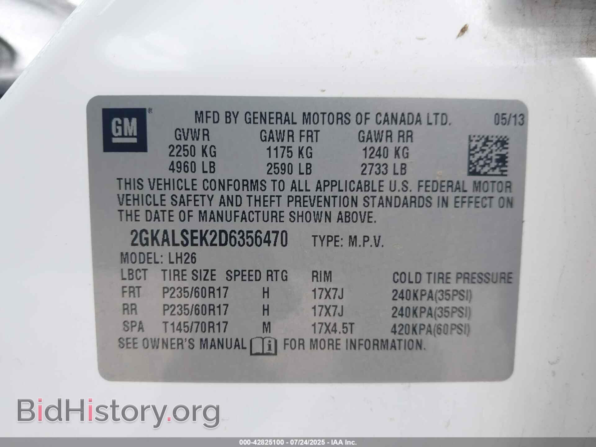 2013 GMC TERRAIN - VIN: 2GKALSEK2D6356470 - Photo 9