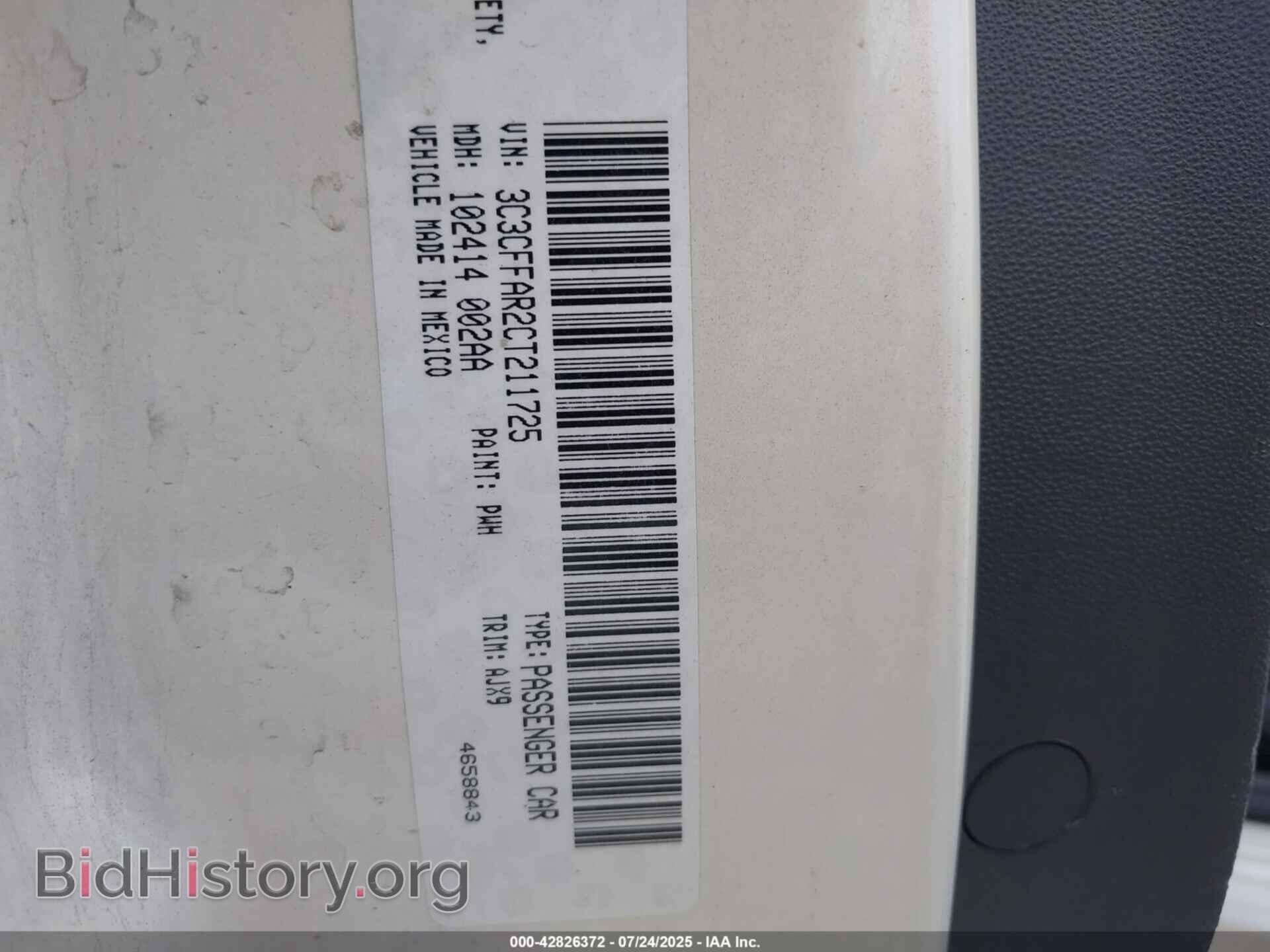 2012 FIAT 500 - VIN: 3C3CFFAR2CT211725 - Photo 9