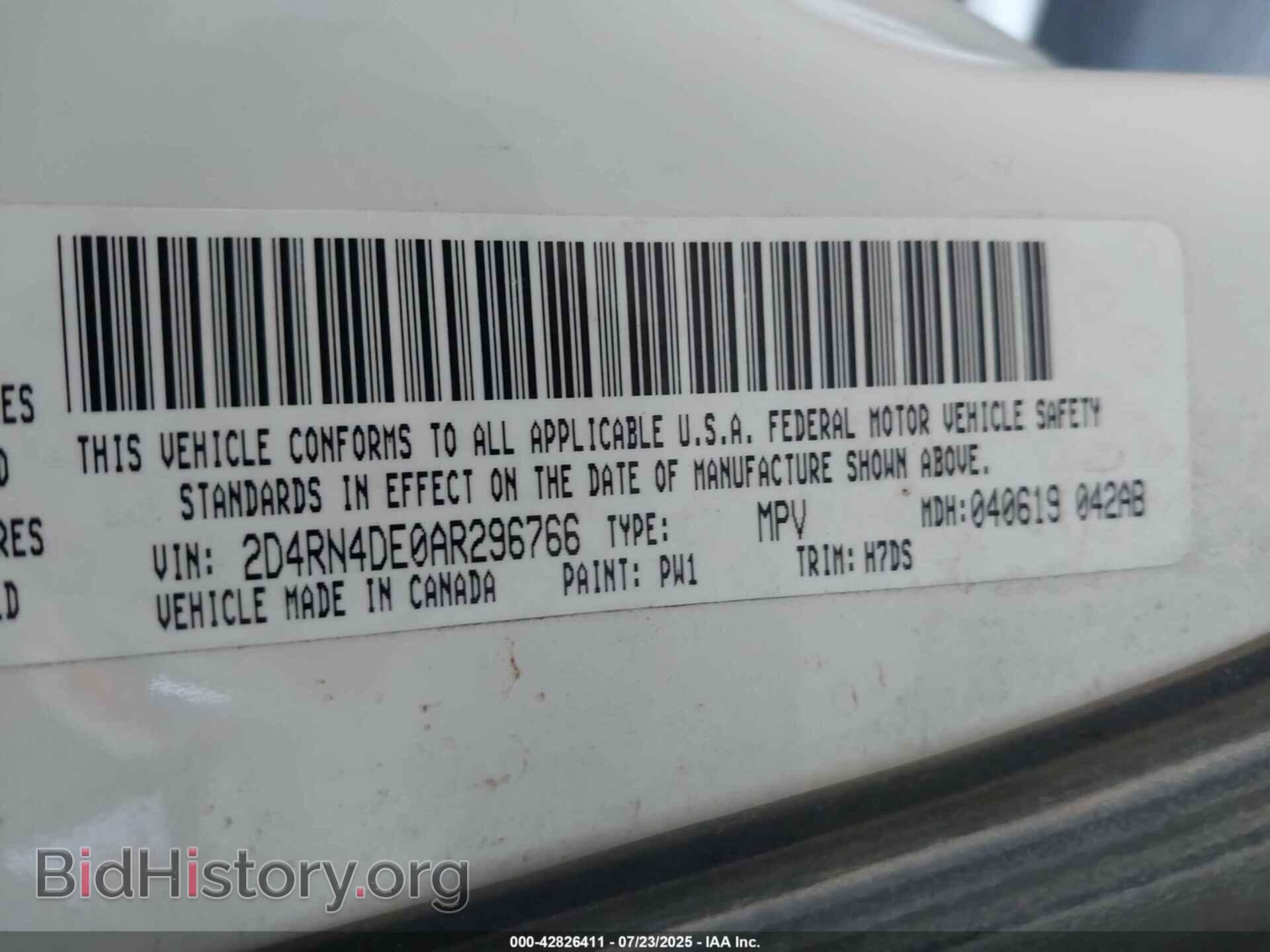 2010 DODGE GRAND CARAVAN - VIN: 2D4RN4DE0AR296766 - Фото 9