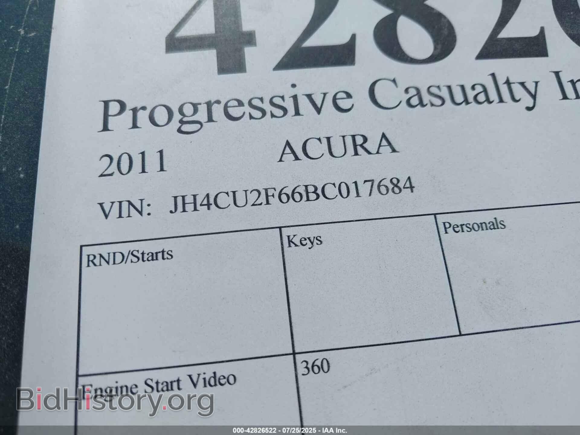 2011 ACURA TSX - VIN: JH4CU2F66BC017684 - Фото 9