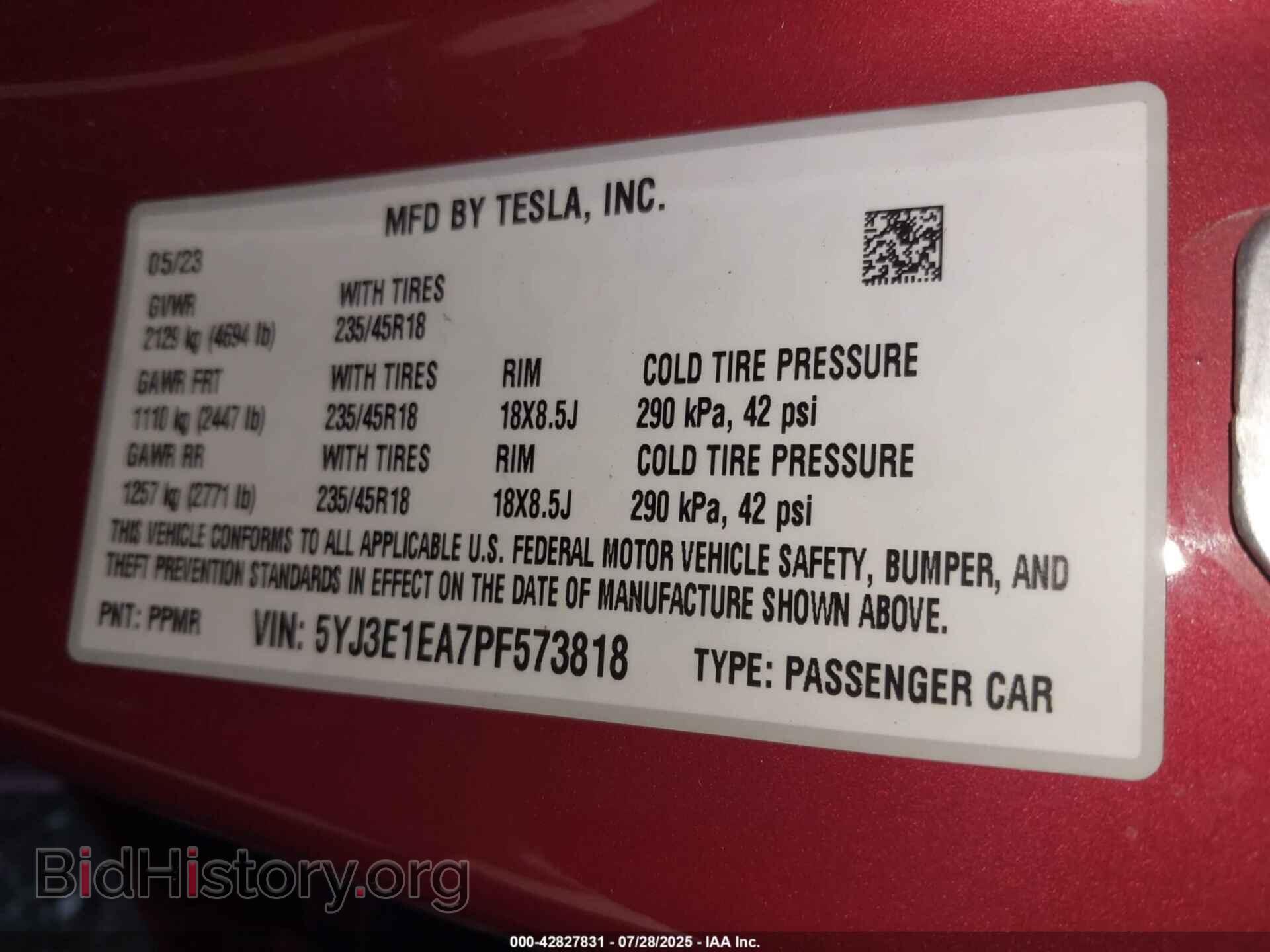 2023 TESLA MODEL 3 - VIN: 5YJ3E1EA7PF573818 - Фото 9