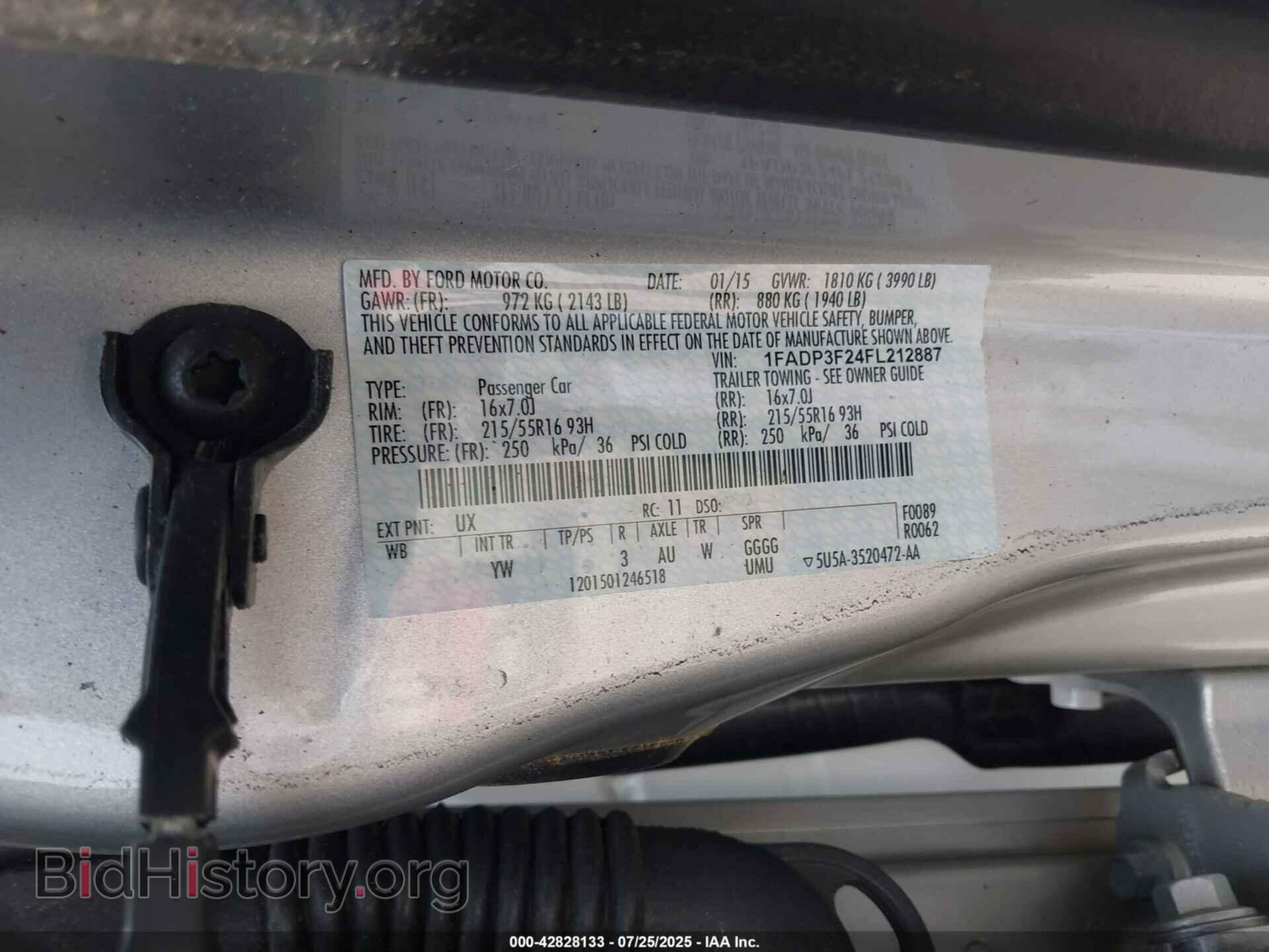 2015 FORD FOCUS - VIN: 1FADP3F24FL212887 - Фото 9
