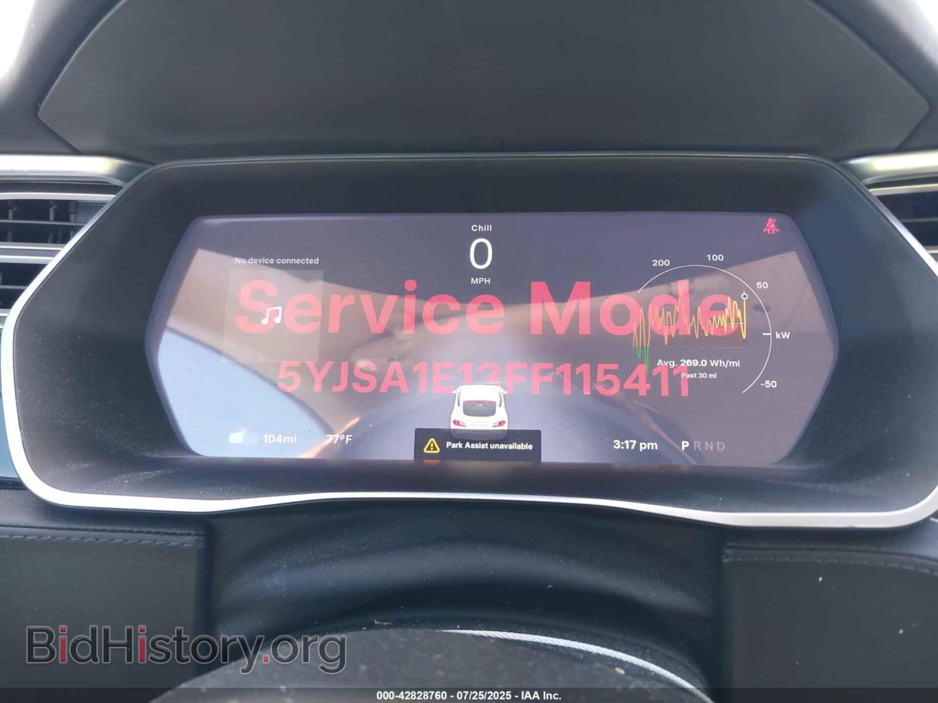 2015 TESLA MODEL S - VIN: 5YJSA1E13FF115411 - Фото 7