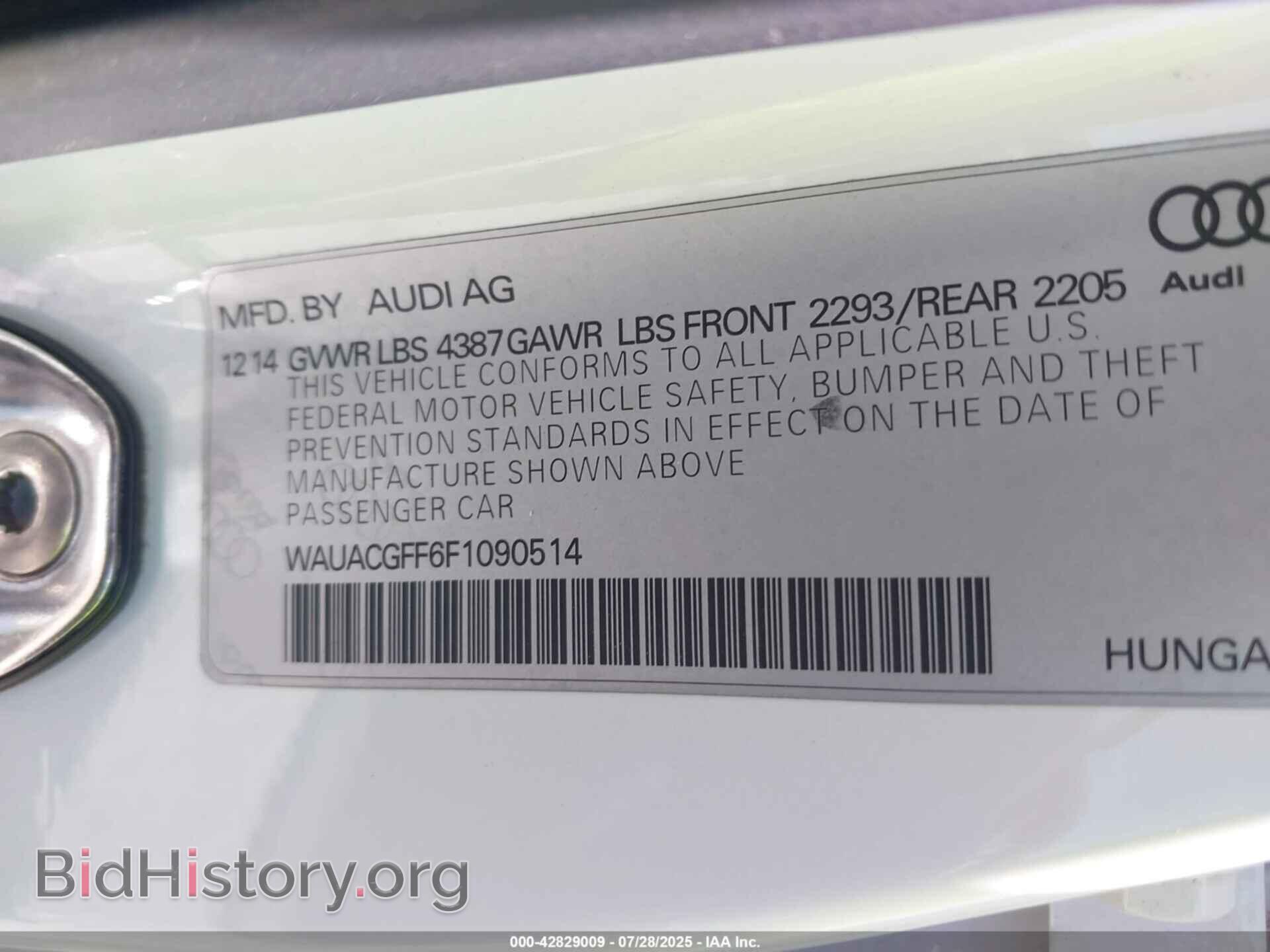 2015 AUDI A3 - VIN: WAUACGFF6F1090514 - Фото 9