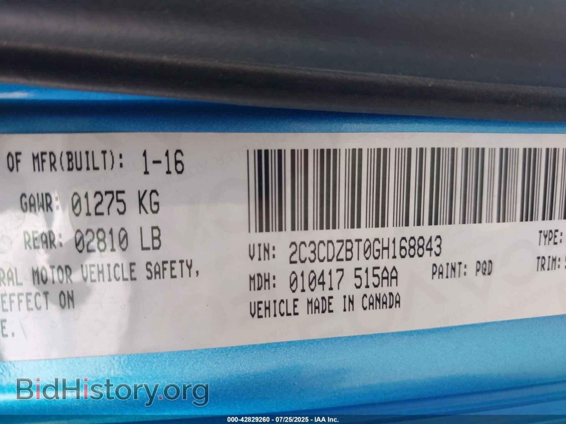2016 DODGE CHALLENGER - VIN: 2C3CDZBT0GH168843 - Photo 9