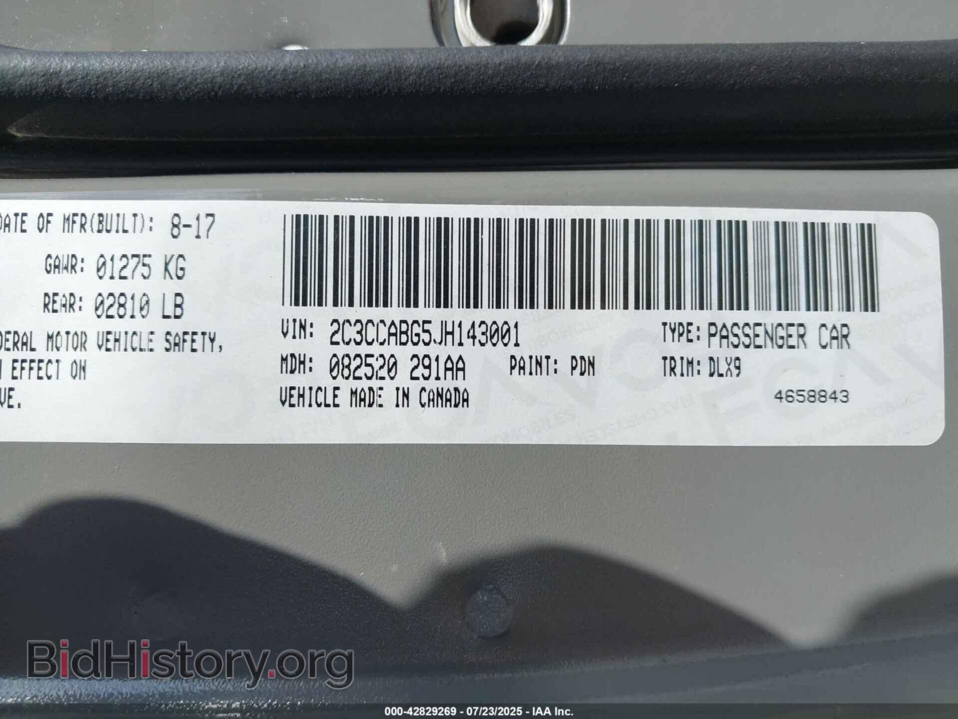 2018 CHRYSLER 300 - VIN: 2C3CCABG5JH143001 - Фото 9
