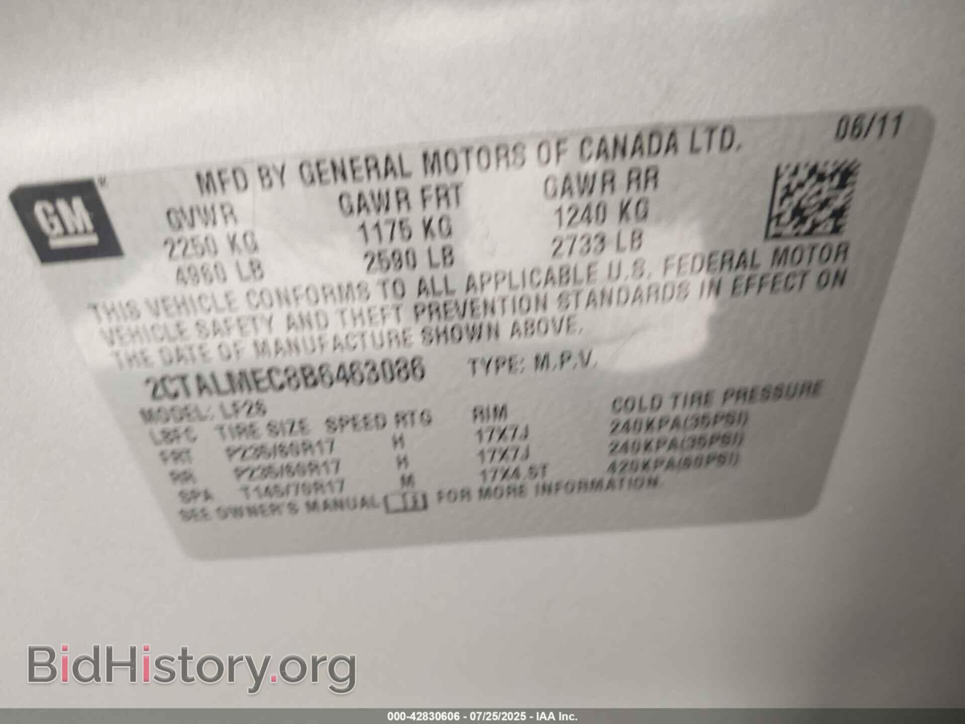 2011 GMC TERRAIN - VIN: 2CTALMEC8B6463086 - Фото 9