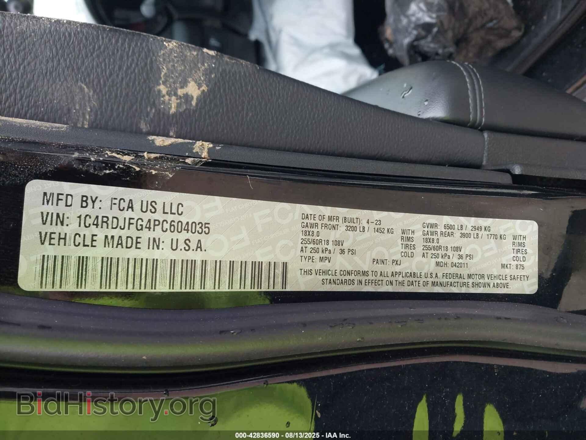 2023 DODGE DURANGO - VIN: 1C4RDJFG4PC604035 - Фото 9