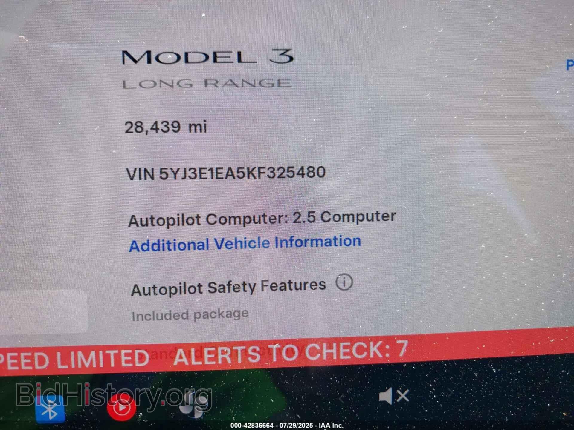 2019 TESLA MODEL 3 - VIN: 5YJ3E1EA5KF325480 - Фото 7