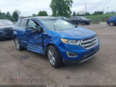 2018 Ford EDGE Titanium, blue — VIN 2FMPK4K85JBB21640, IAAI
