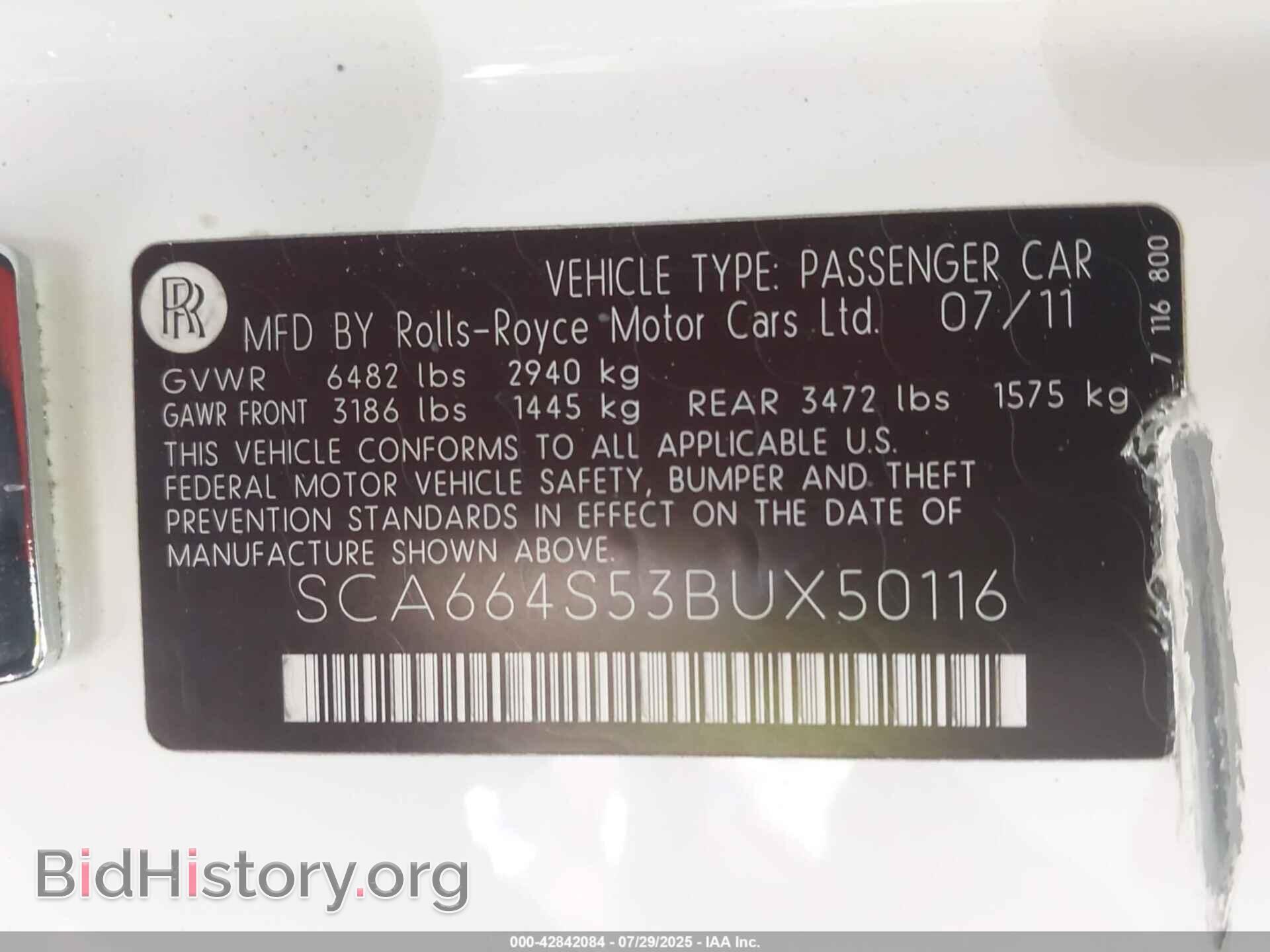 2011 ROLLS-ROYCE GHOST - VIN: SCA664S53BUX50116 - Photo 9