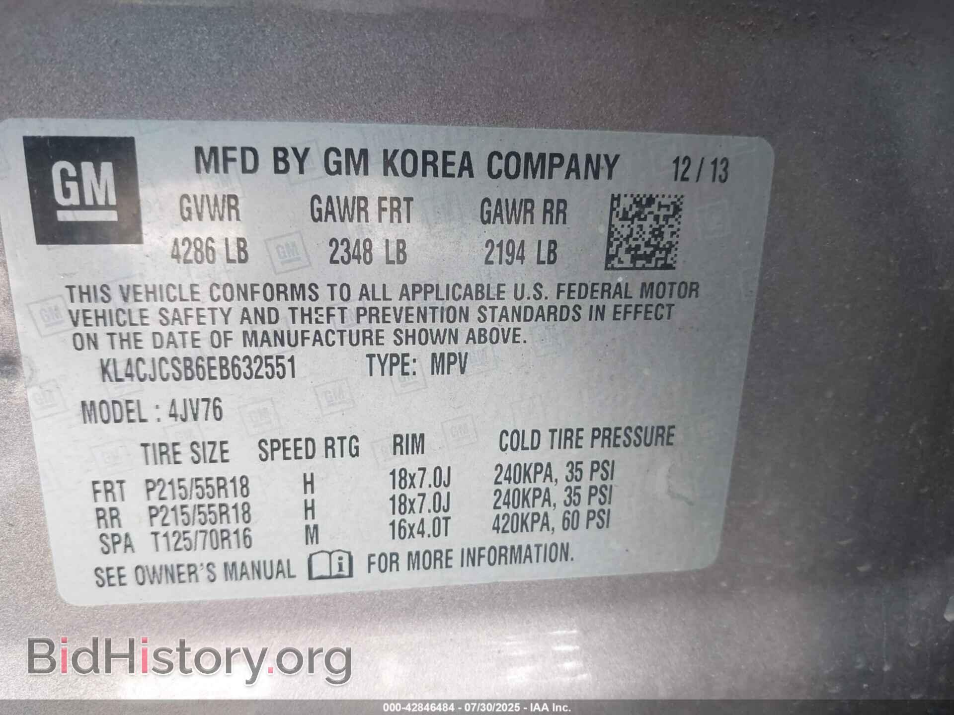 2014 BUICK ENCORE - VIN: KL4CJCSB6EB632551 - Photo 9
