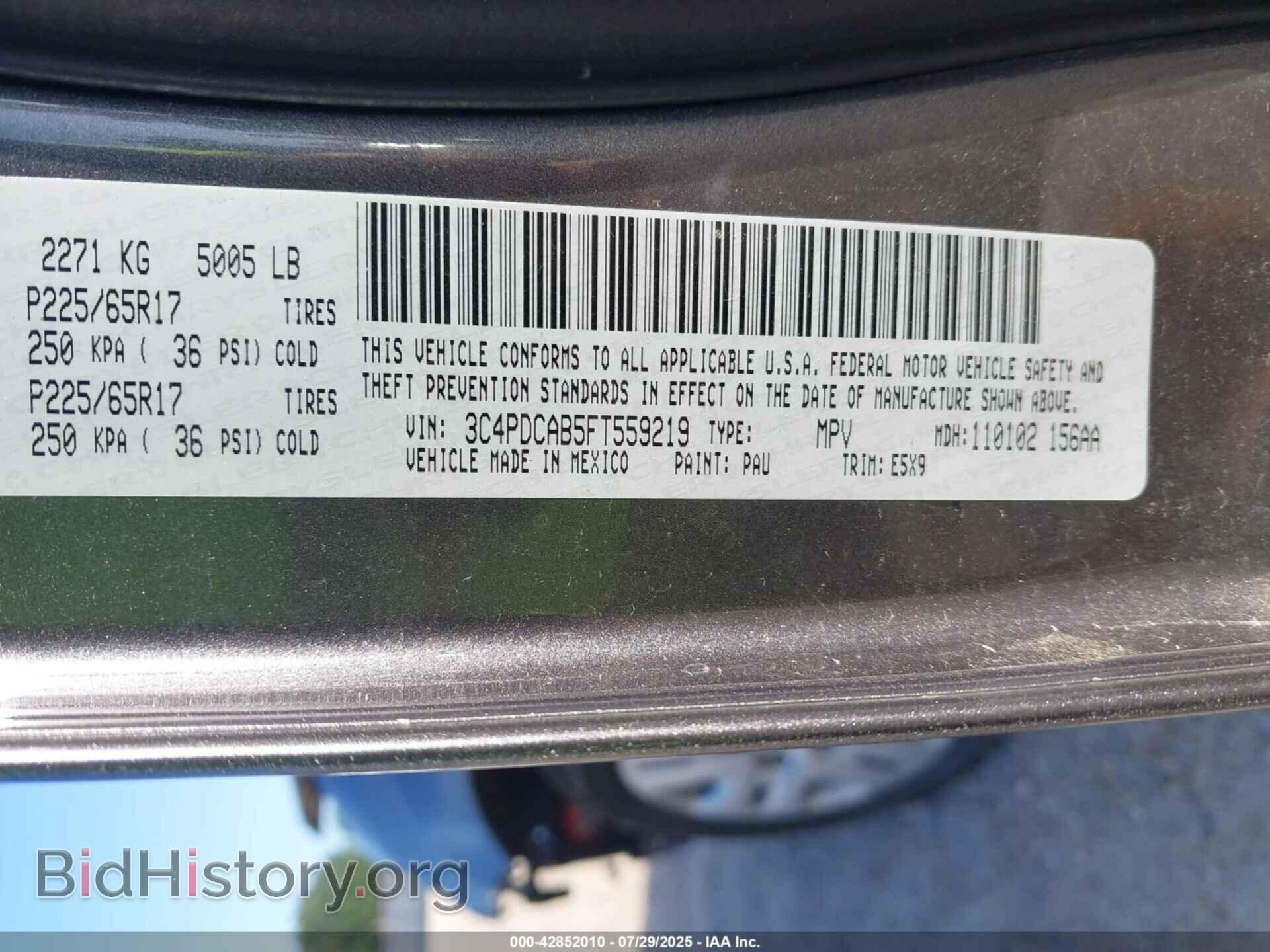 2015 DODGE JOURNEY - VIN: 3C4PDCAB5FT559219 - Фото 9
