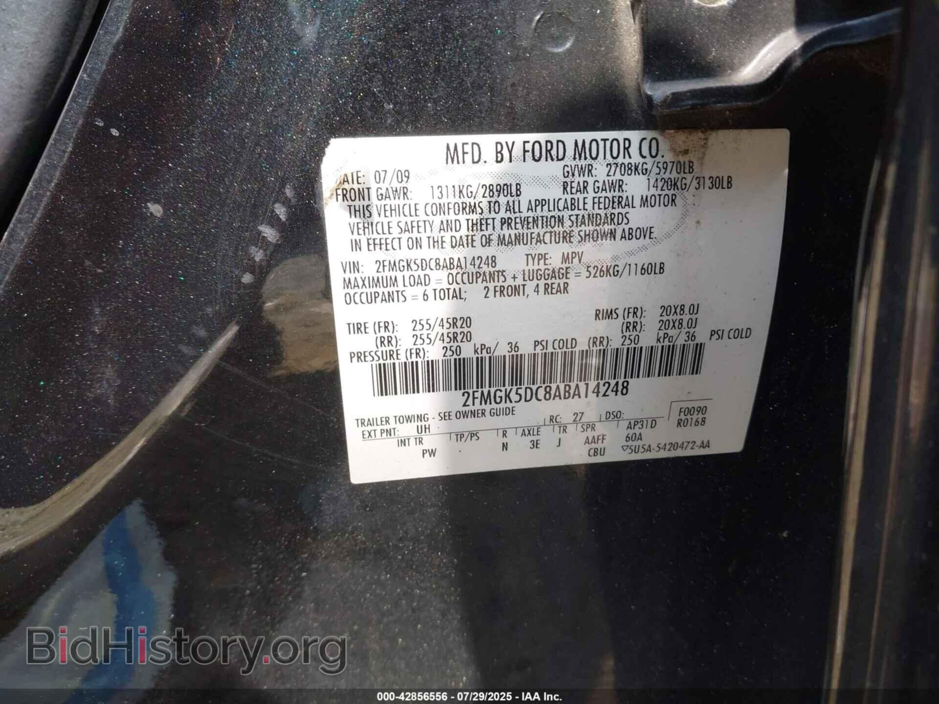 2010 FORD FLEX - VIN: 2FMGK5DC8ABA14248 - Photo 9