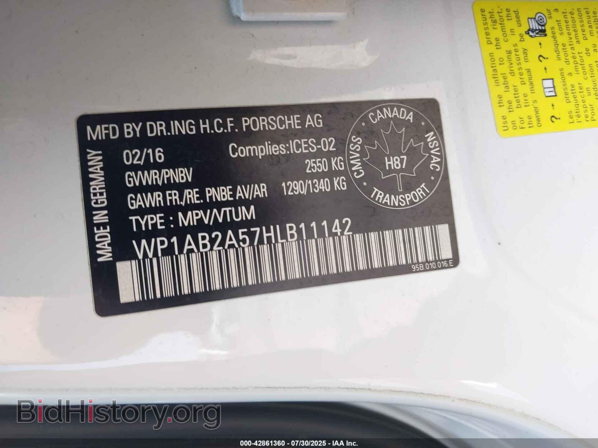 2017 PORSCHE MACAN - VIN: WP1AB2A57HLB11142 - Photo 9