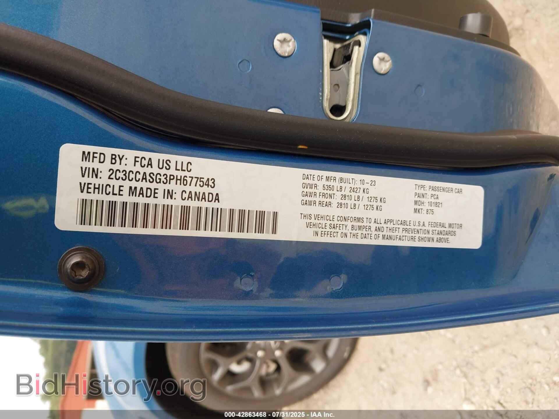 2023 CHRYSLER 300 - VIN: 2C3CCASG3PH677543 - Фото 9