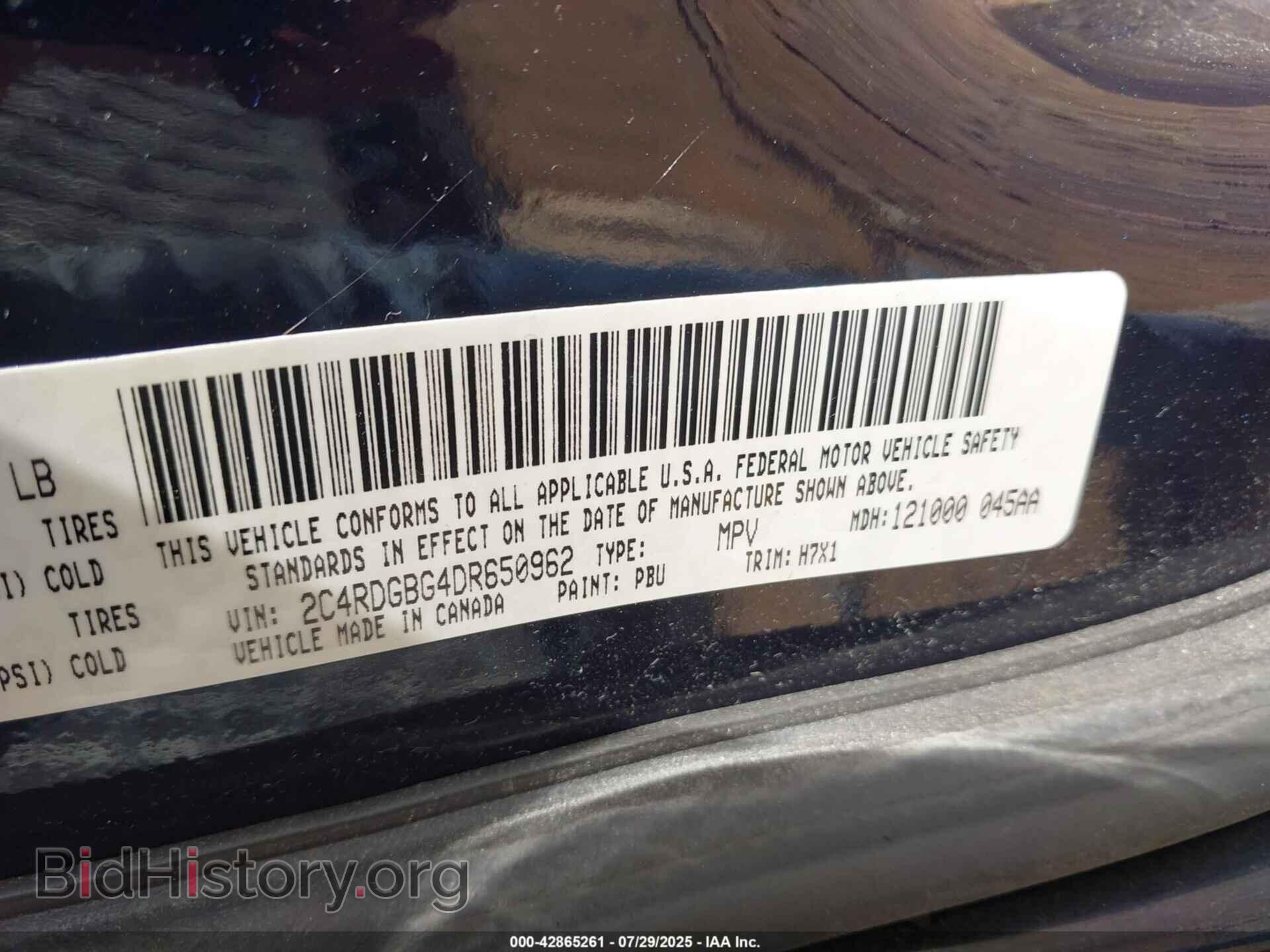 2013 DODGE GRAND CARAVAN - VIN: 2C4RDGBG4DR650962 - Фото 9