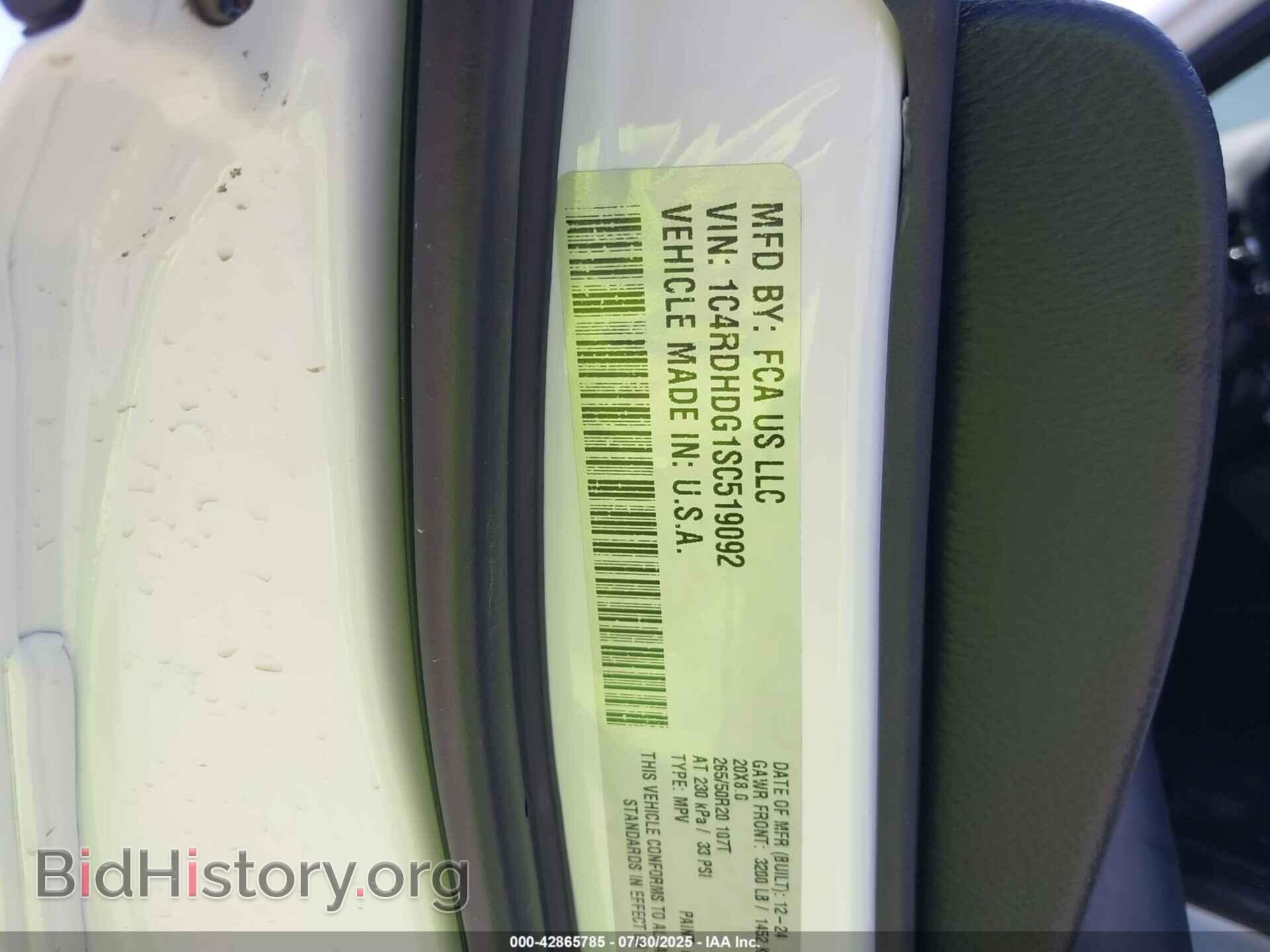 2025 DODGE DURANGO - VIN: 1C4RDHDG1SC519092 - Фото 9