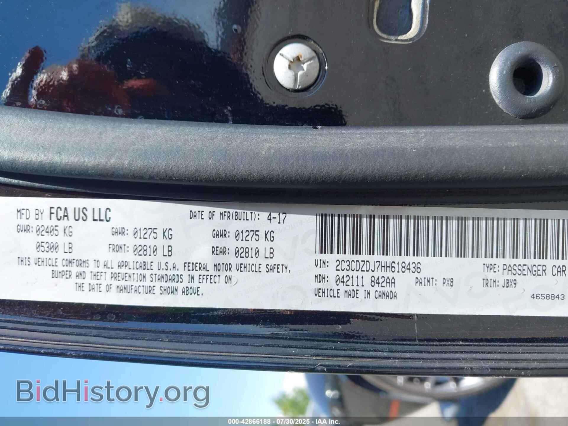 2017 DODGE CHALLENGER - VIN: 2C3CDZDJ7HH618436 - Photo 9