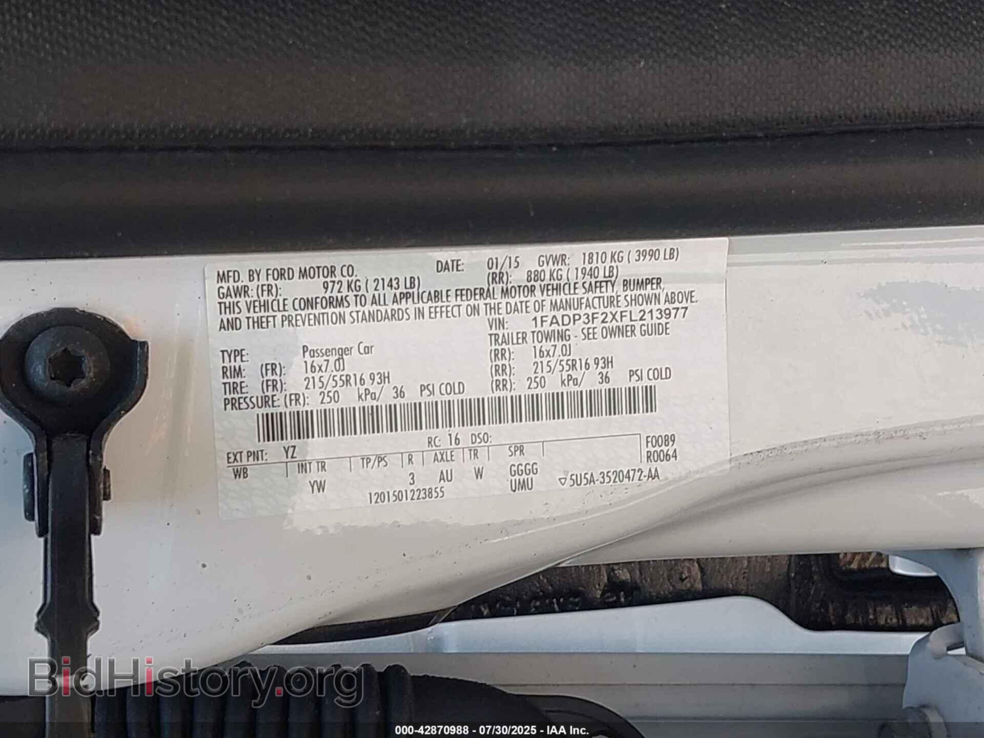 2015 FORD FOCUS - VIN: 1FADP3F2XFL213977 - Photo 9