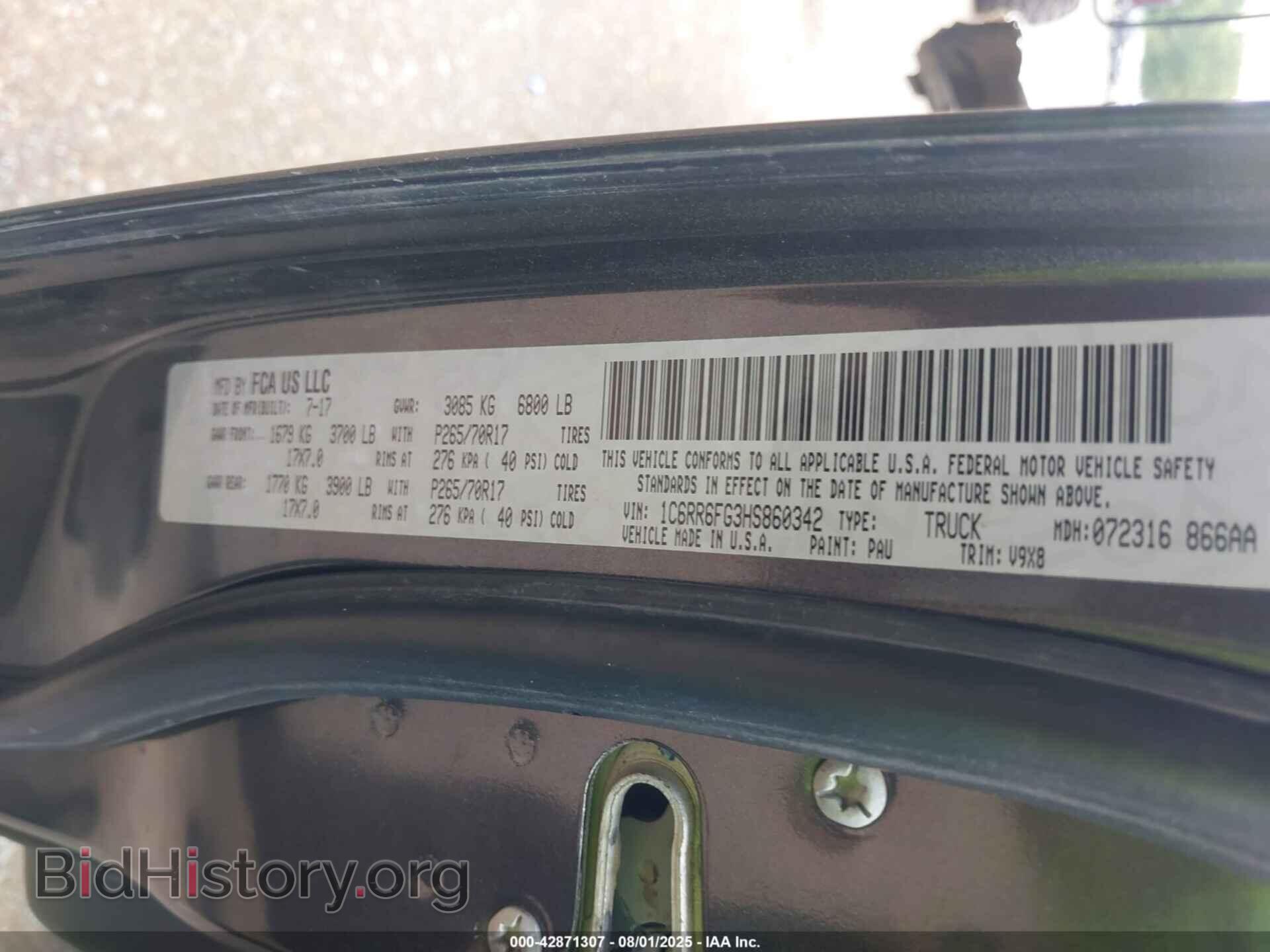 2017 RAM 1500 - VIN: 1C6RR6FG3HS860342 - Фото 9