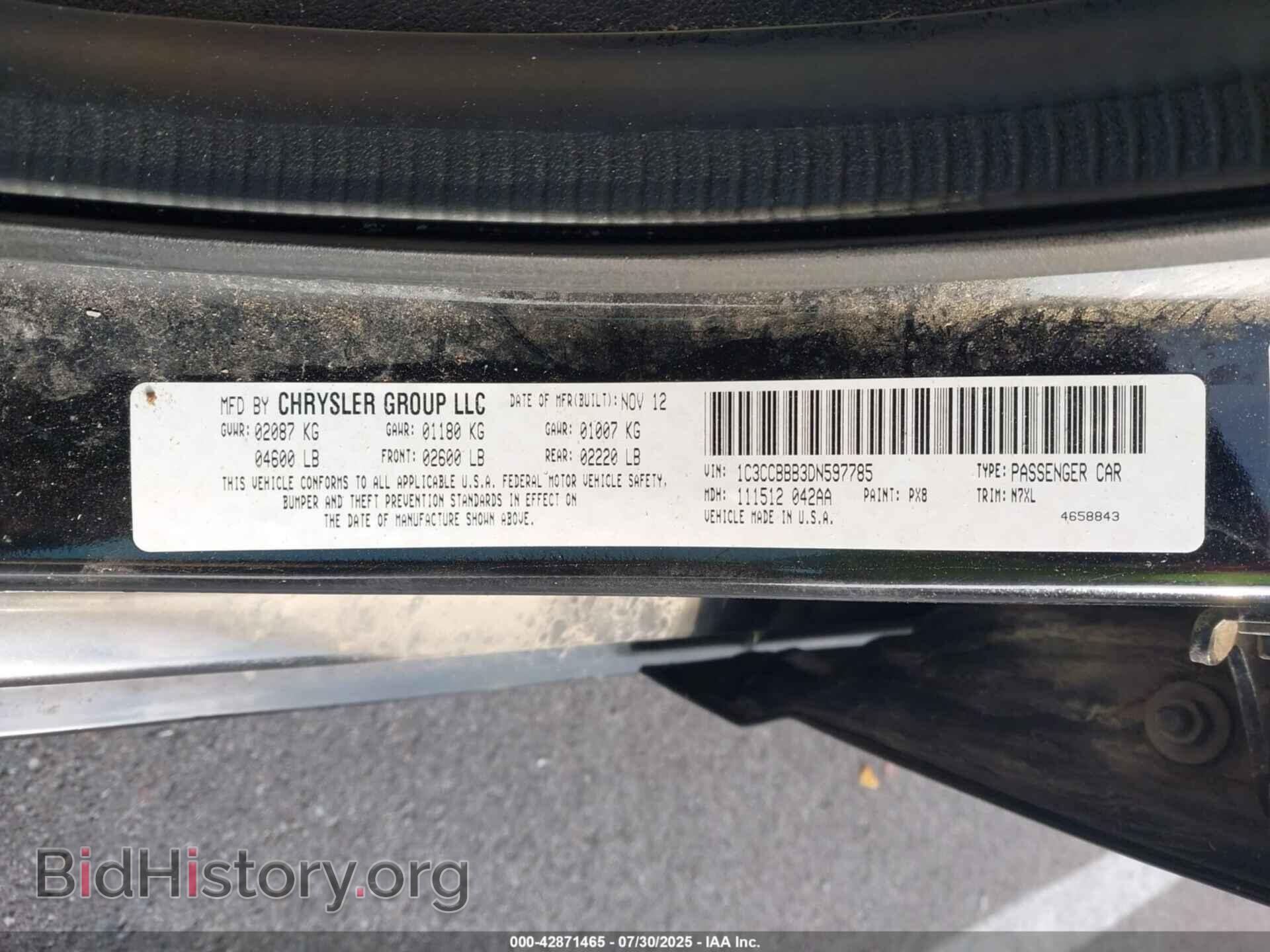 2013 CHRYSLER 200 - VIN: 1C3CCBBB3DN597785 - Photo 9