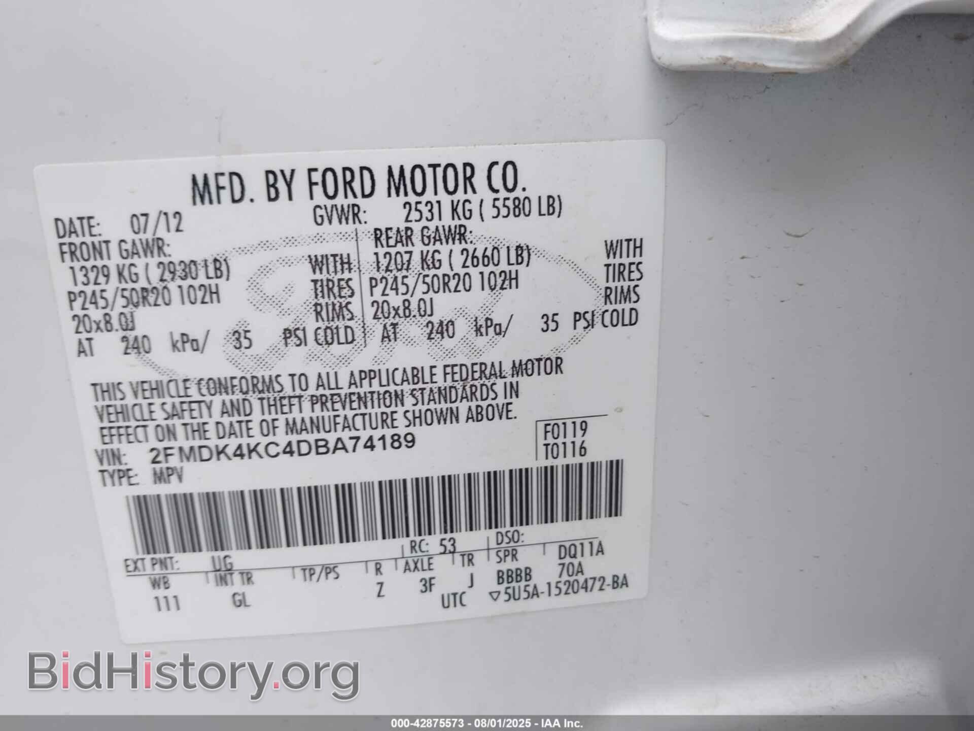 2013 FORD EDGE - VIN: 2FMDK4KC4DBA74189 - Photo 9