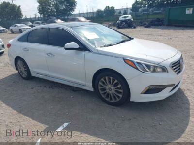2015 Hyundai SONATA Limited, белый — VIN 5NPE34AF1FH016856, IAAI