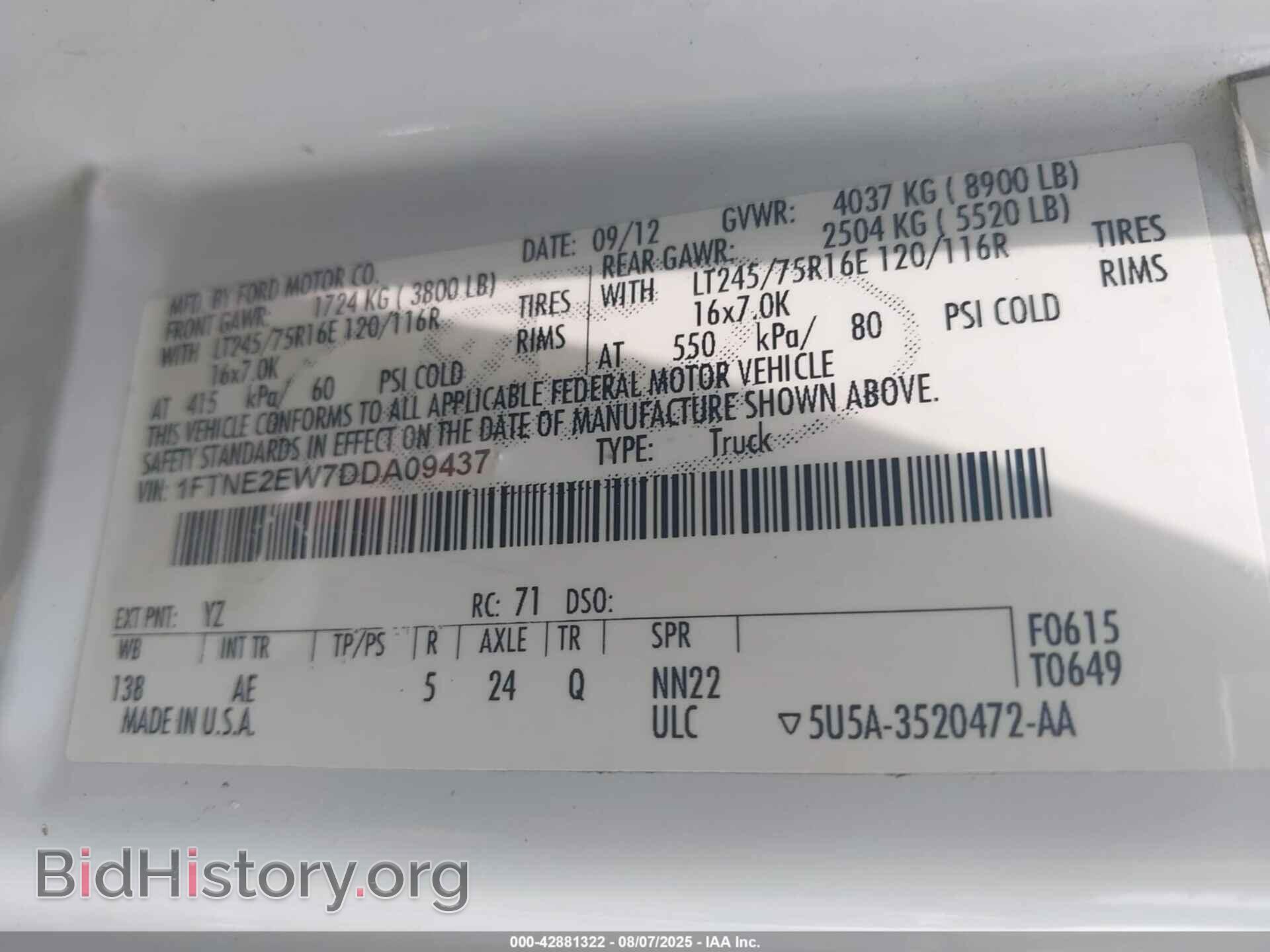 2013 FORD E-250 - VIN: 1FTNE2EW7DDA09437 - Photo 9