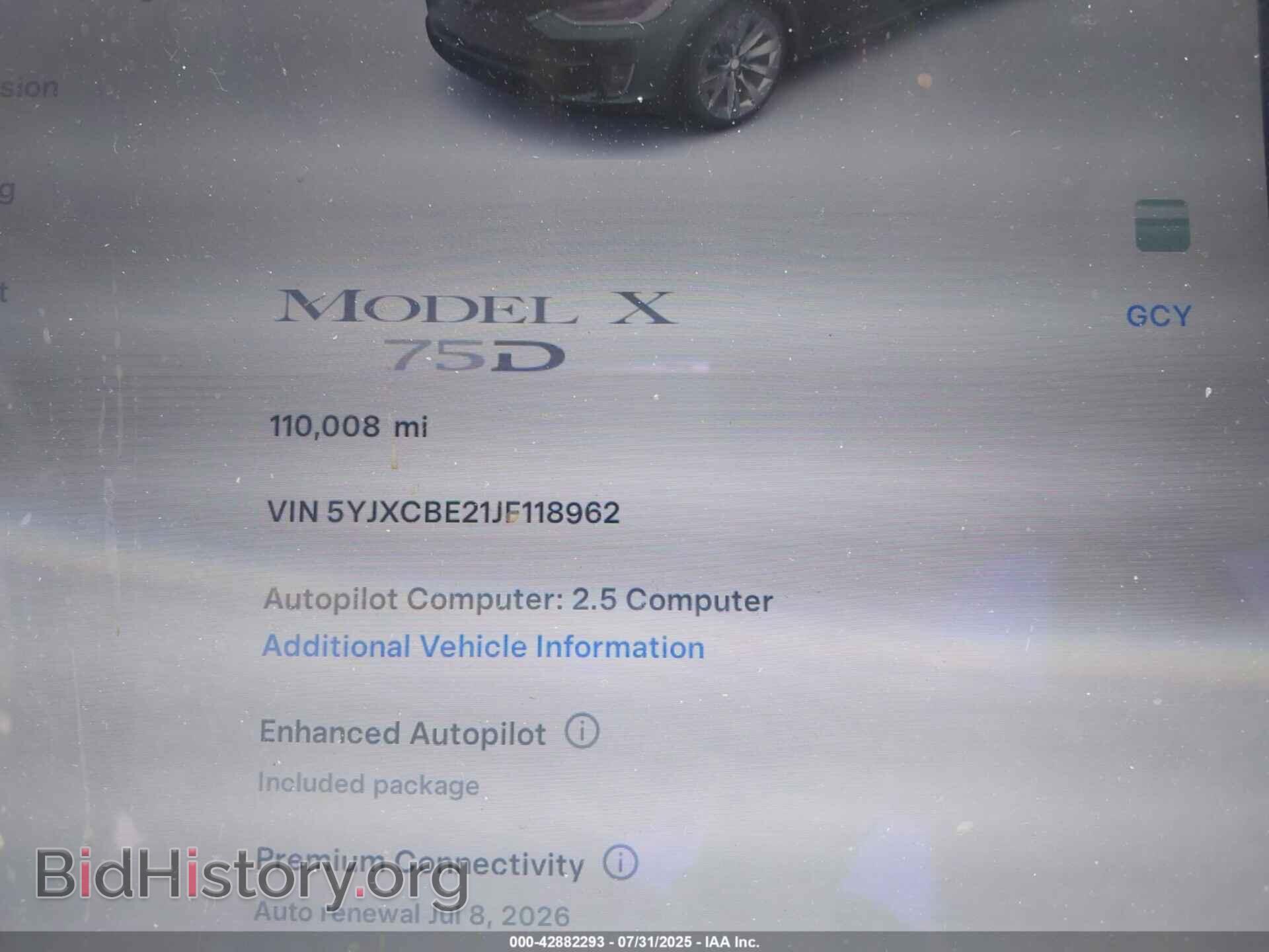 2018 TESLA MODEL X - VIN: 5YJXCBE21JF118962 - Фото 7