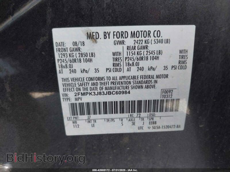 2018 Ford EDGE (VIN 2FMPK3J83JBC60984) — photo 9 of 17