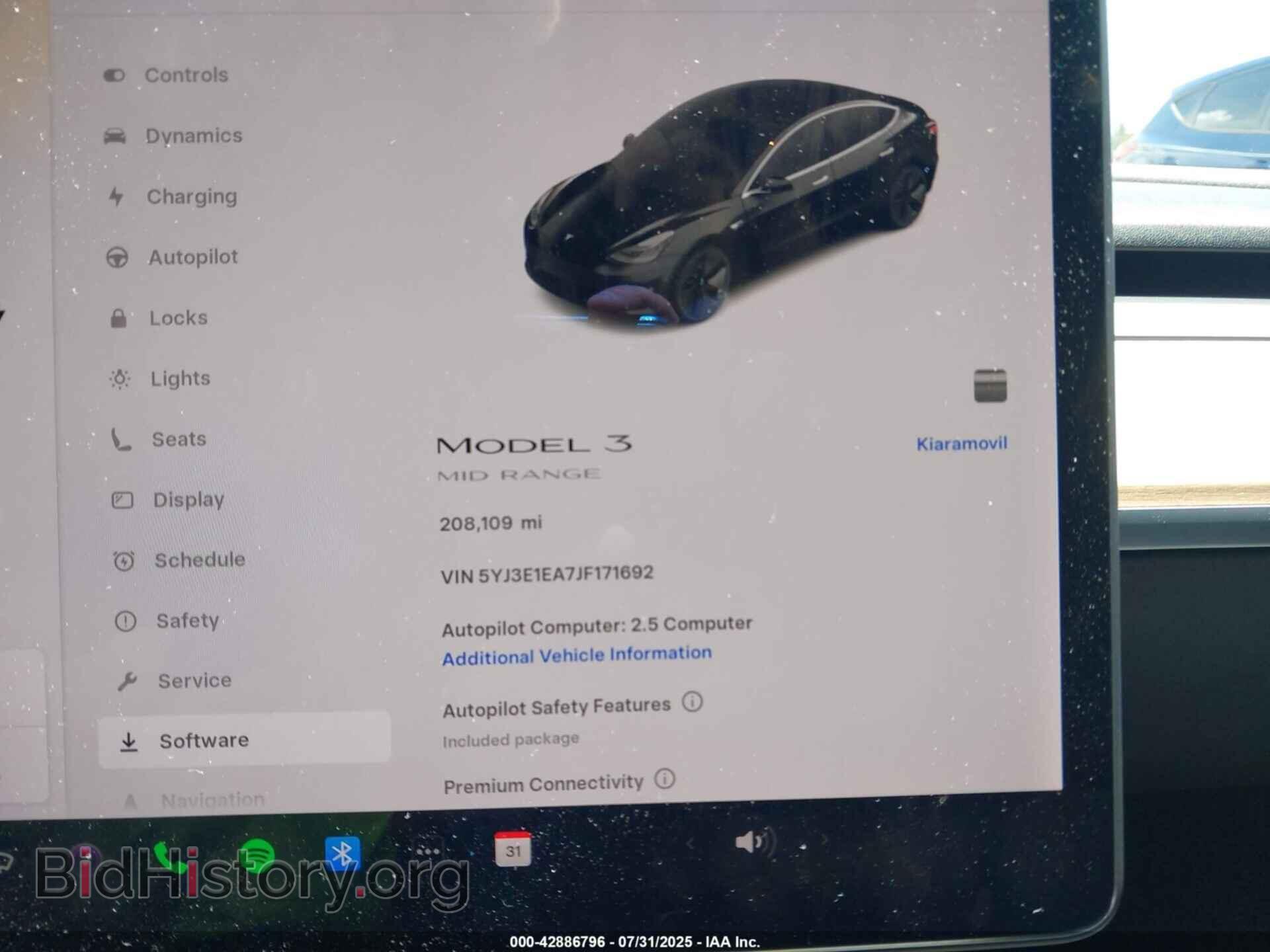 2018 TESLA MODEL 3 - VIN: 5YJ3E1EA7JF171692 - Фото 7