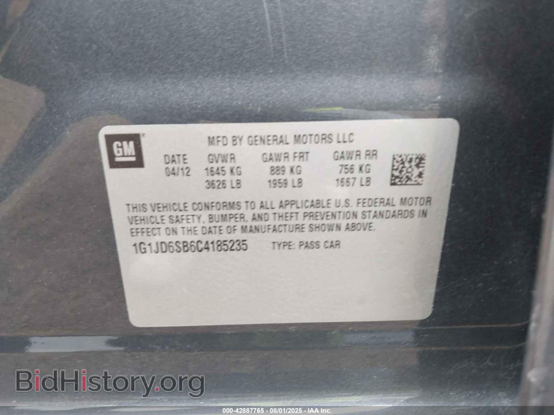 2012 CHEVROLET SONIC - VIN: 1G1JD6SB6C4185235 - Фото 9