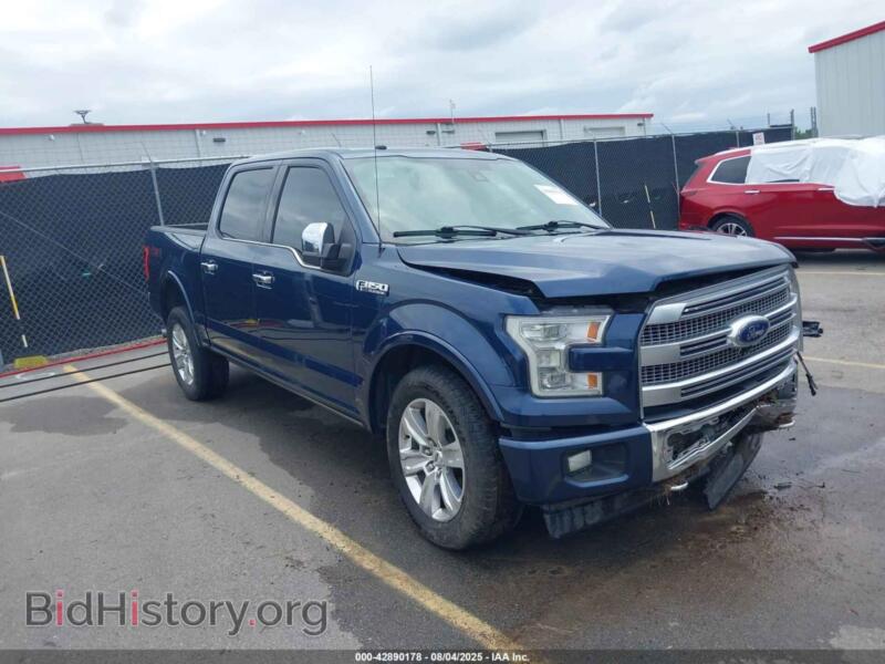 2017 Ford F-150 Platinum (VIN 1FTEW1EF7HFB88046) — фото 1 из 17, IAAI, повреждение: левая передняя часть