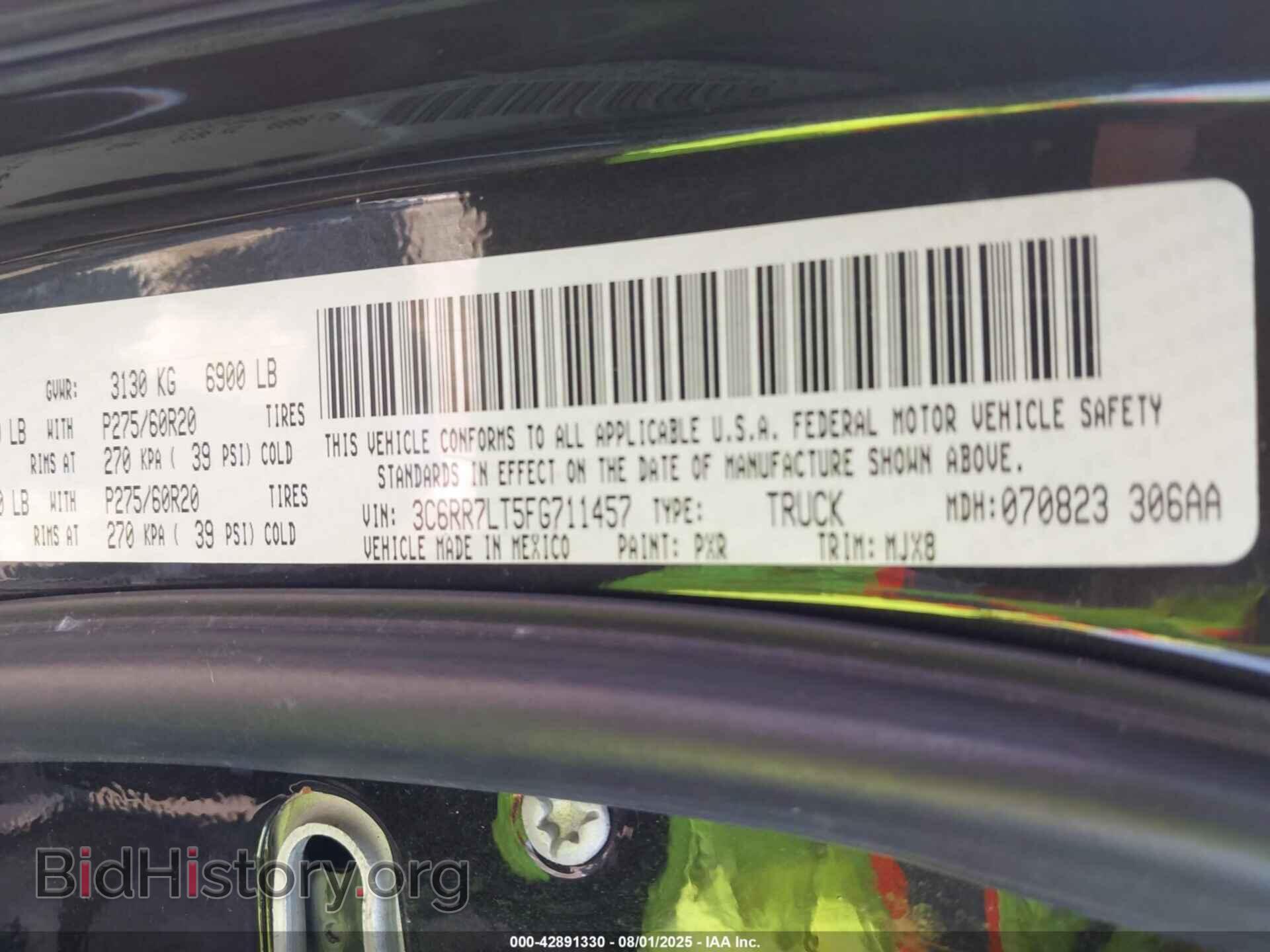 2015 RAM 1500 - VIN: 3C6RR7LT5FG711457 - Фото 9