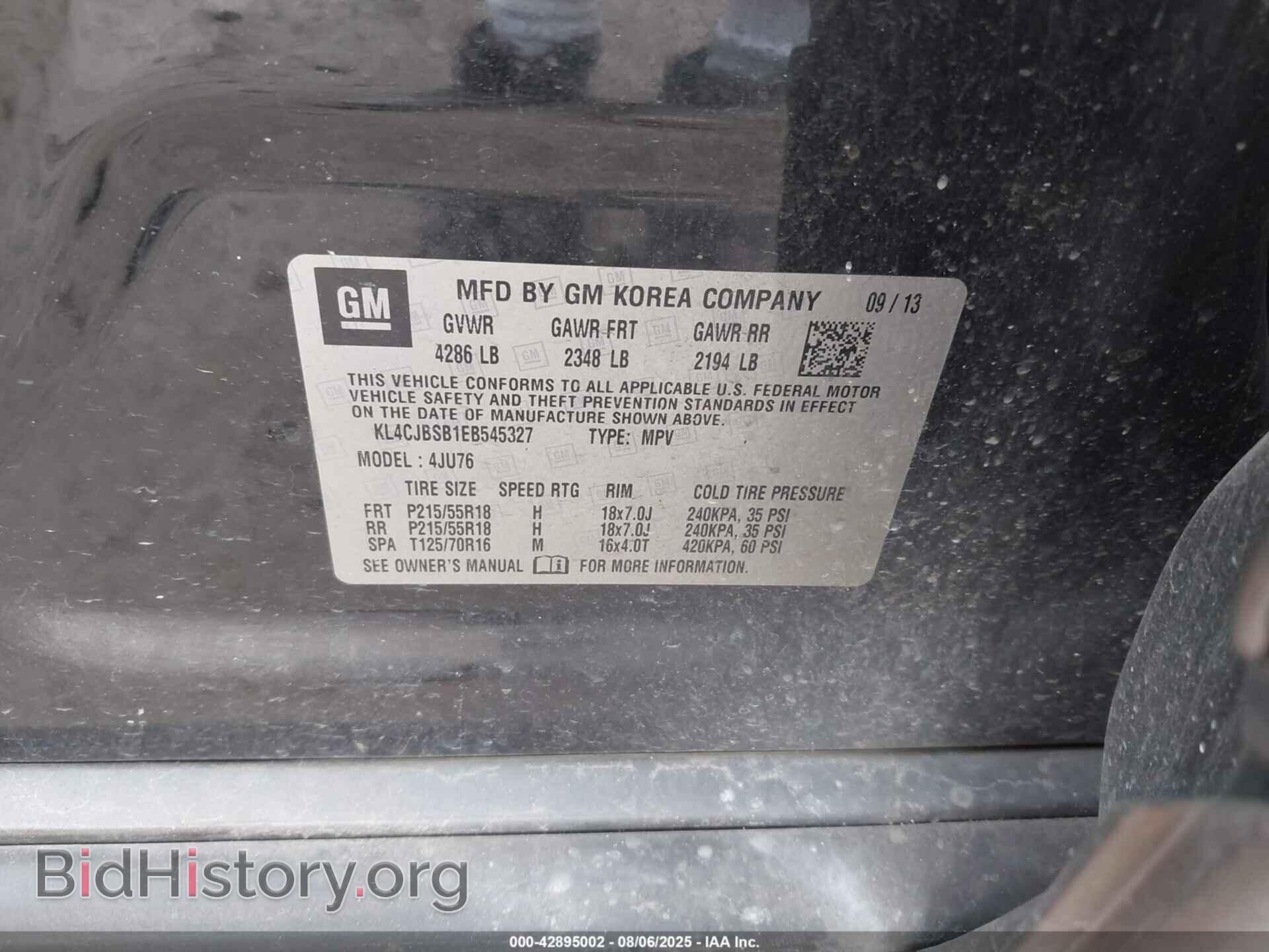 2014 BUICK ENCORE - VIN: KL4CJBSB1EB545327 - Photo 9