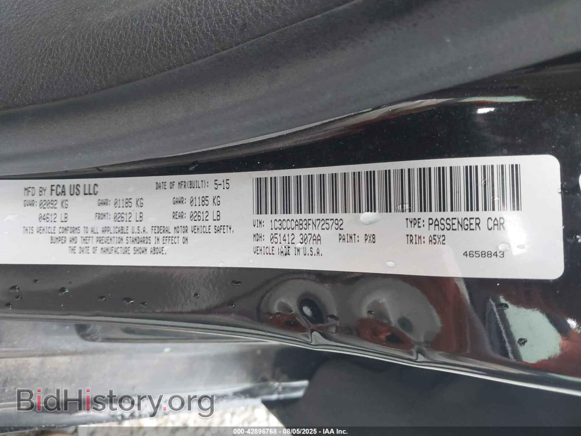 2015 CHRYSLER 200 - VIN: 1C3CCCAB3FN725792 - Фото 9