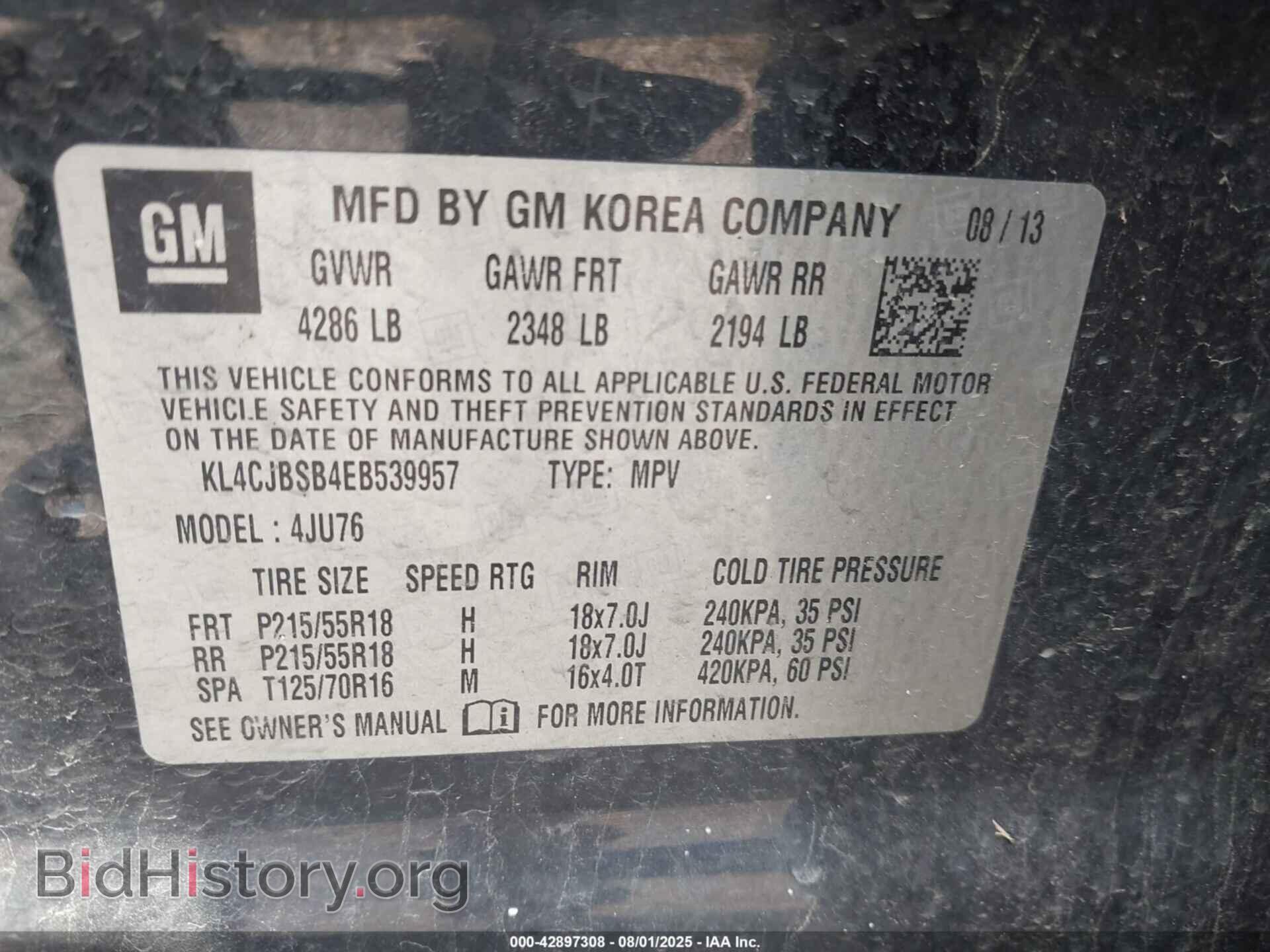 2014 BUICK ENCORE - VIN: KL4CJBSB4EB539957 - Photo 9